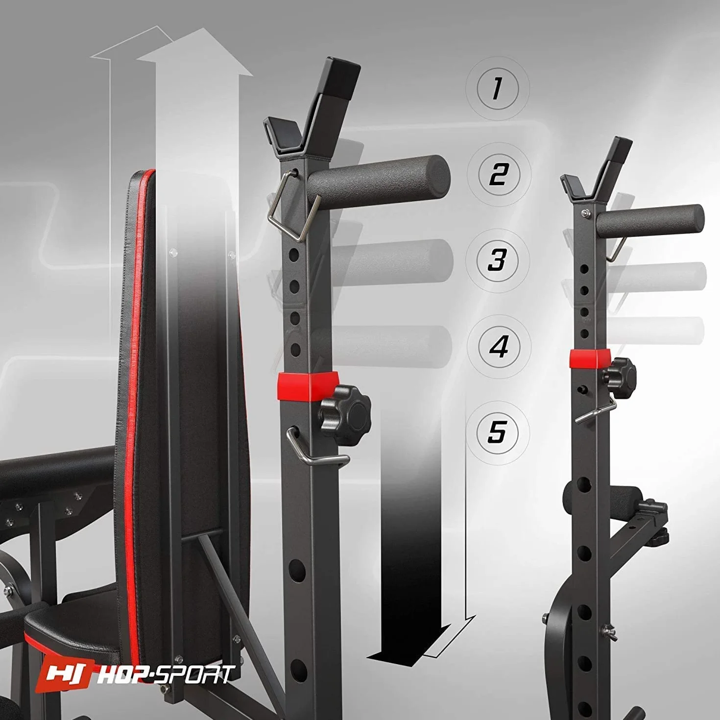 Hop-Sport 1065 ławka do podnoszenia ciężarów 38-135 kg
