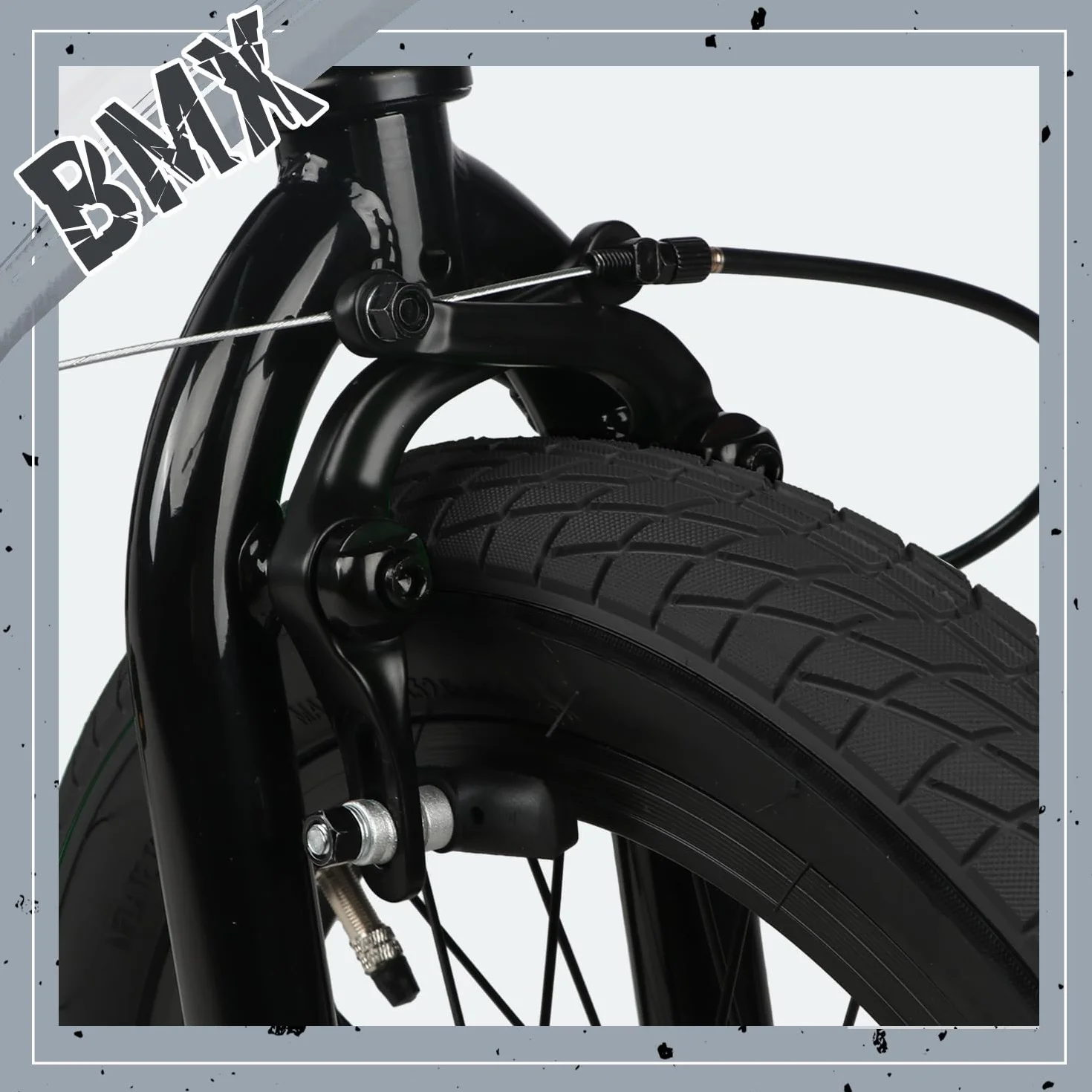 AVASTA Freestyle rower młodzieżowy BMX dla dzieci 6, 7, 8, 9, 10, 11, 12, 13, 14 lat, dla chłopców i dziewczynek, dla chłopców i dorosłych, z 4 pegami, biały
