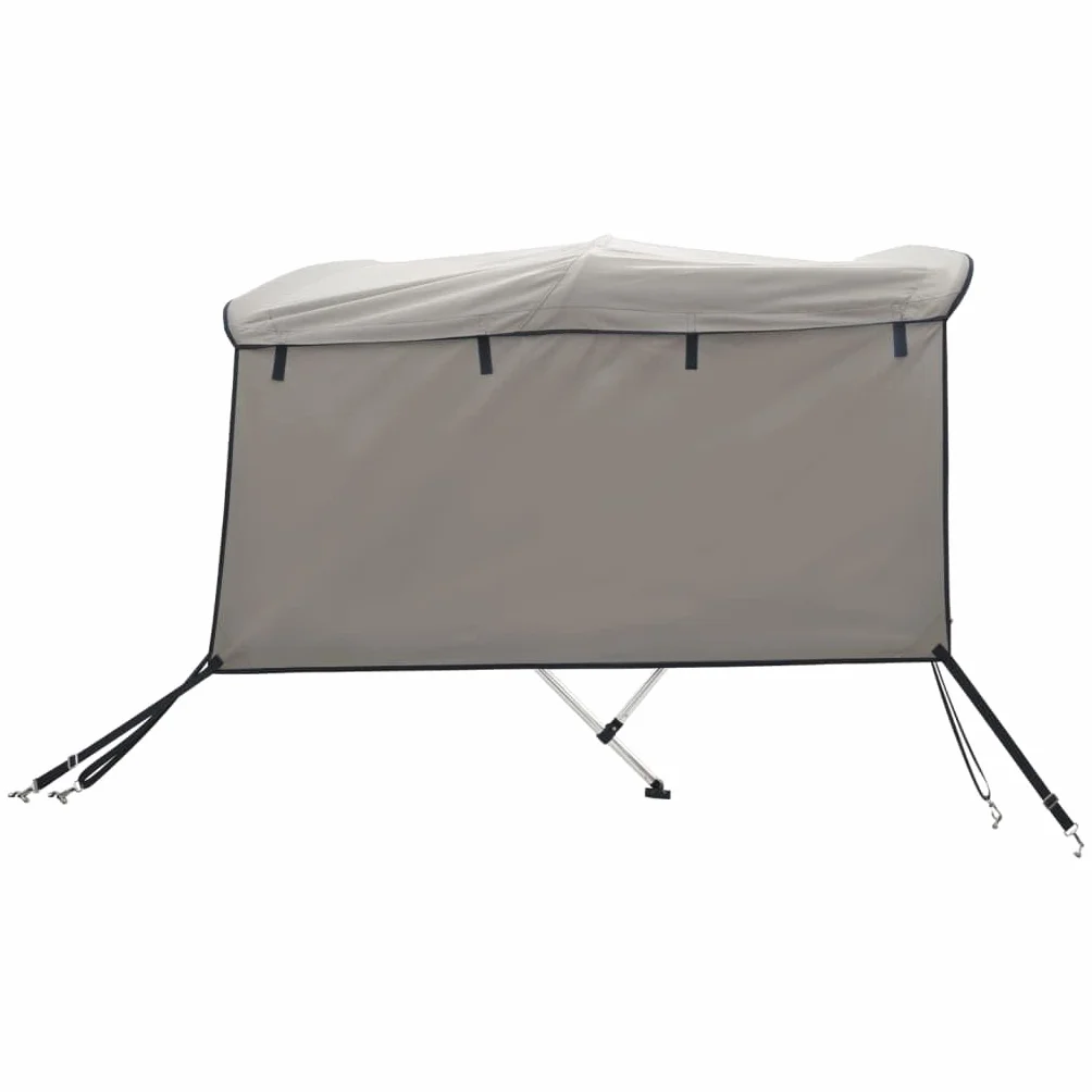 vidaXL Daszek bimini ze ściankami, 3 pałąki, 183x(170-182) x137 cm, daszek do łodzi, bimini do łodzi, daszek bimini, daszek do łódki