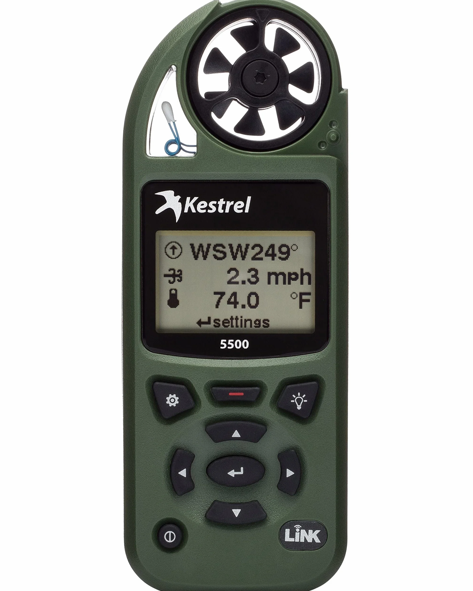 Kestrel 5500 miernik pogody z uchwytem LiNK i łopatką, oliwkowy