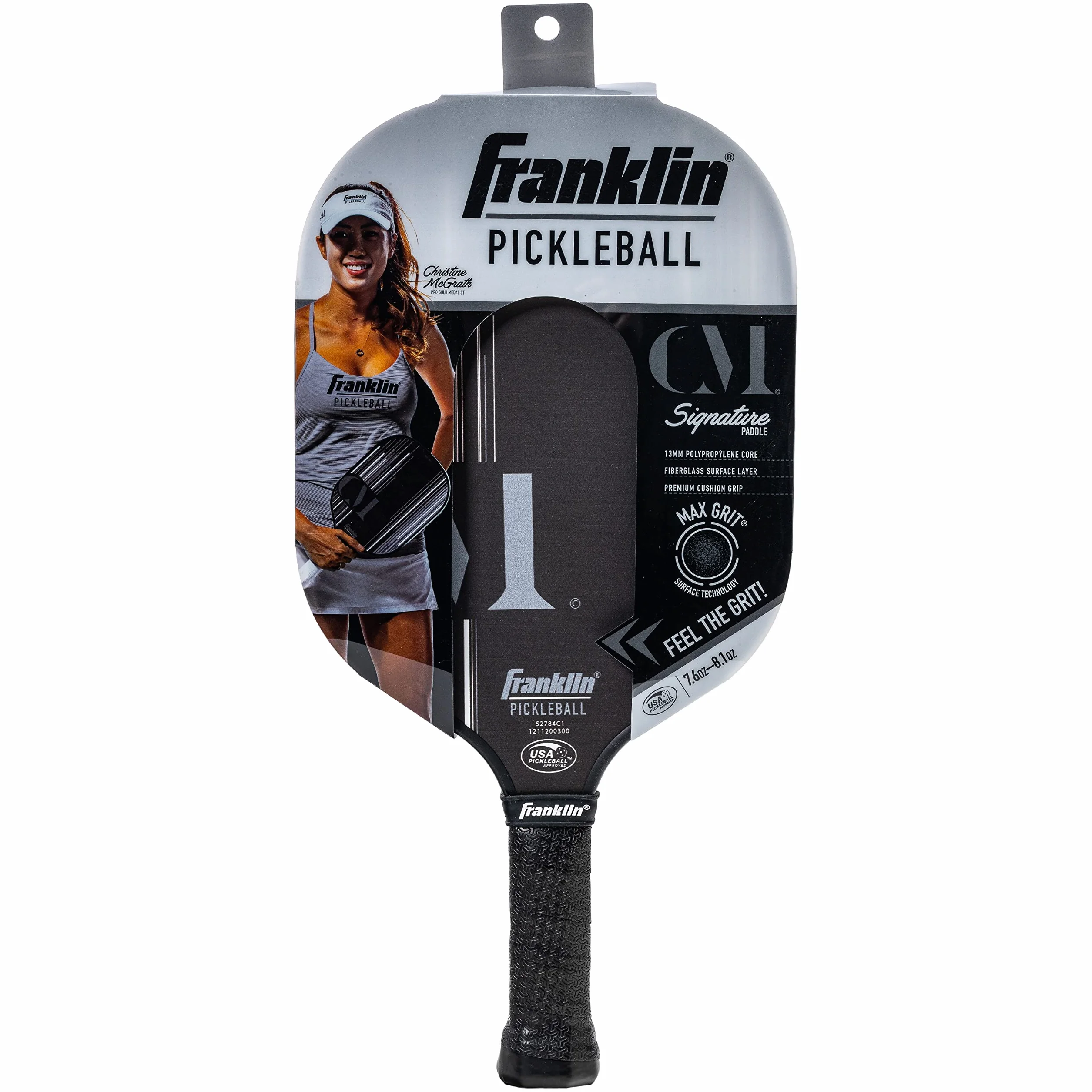 Franklin Sports Pro Pickleball Paddle - Pro Tournament Pickleball Paddle - Extra Grip MaxGrit Technology - Christine McGrath Pickleball Paddle