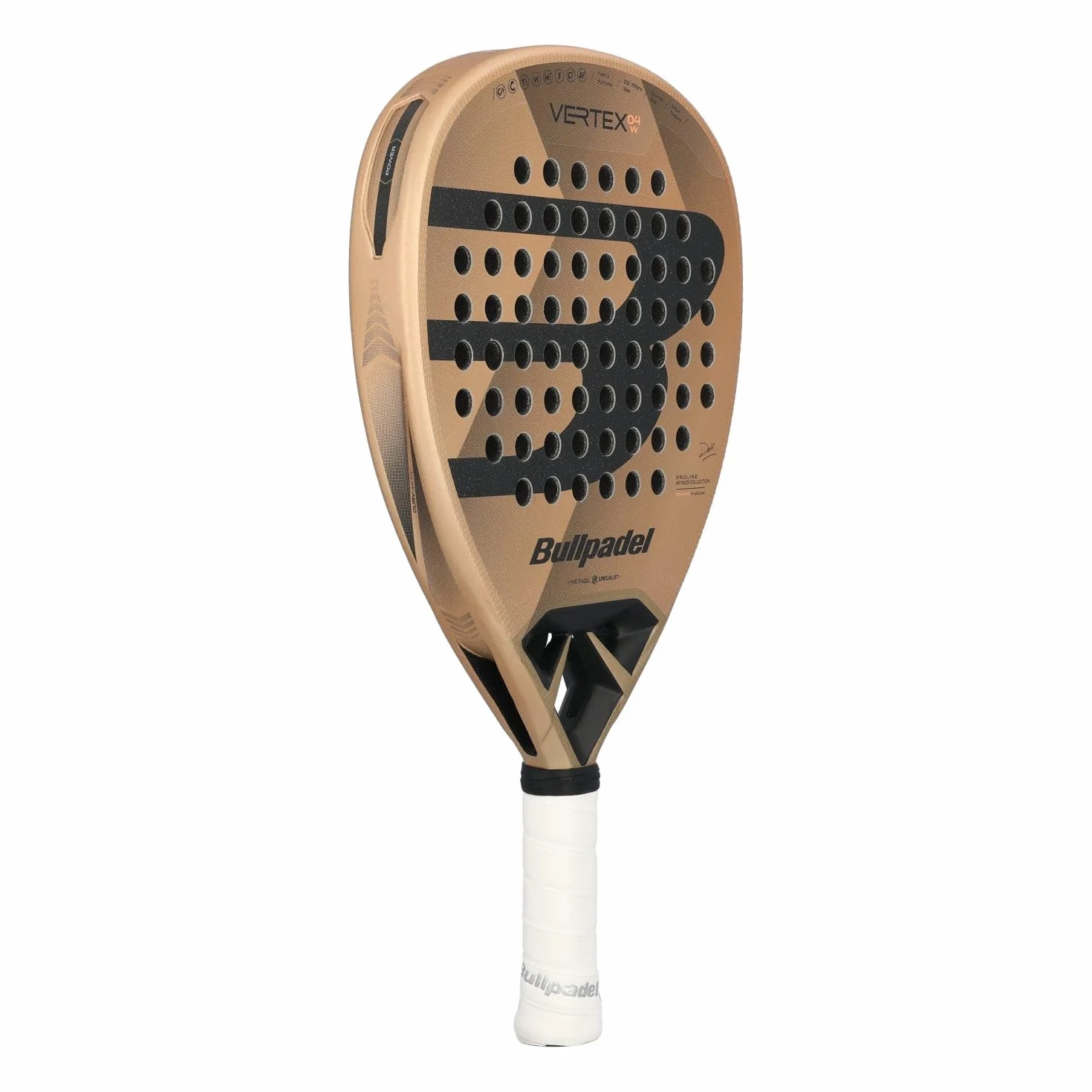 Bullpadel Vertex 04 W 25 Struny Rakieta do Padela Złota Czarna