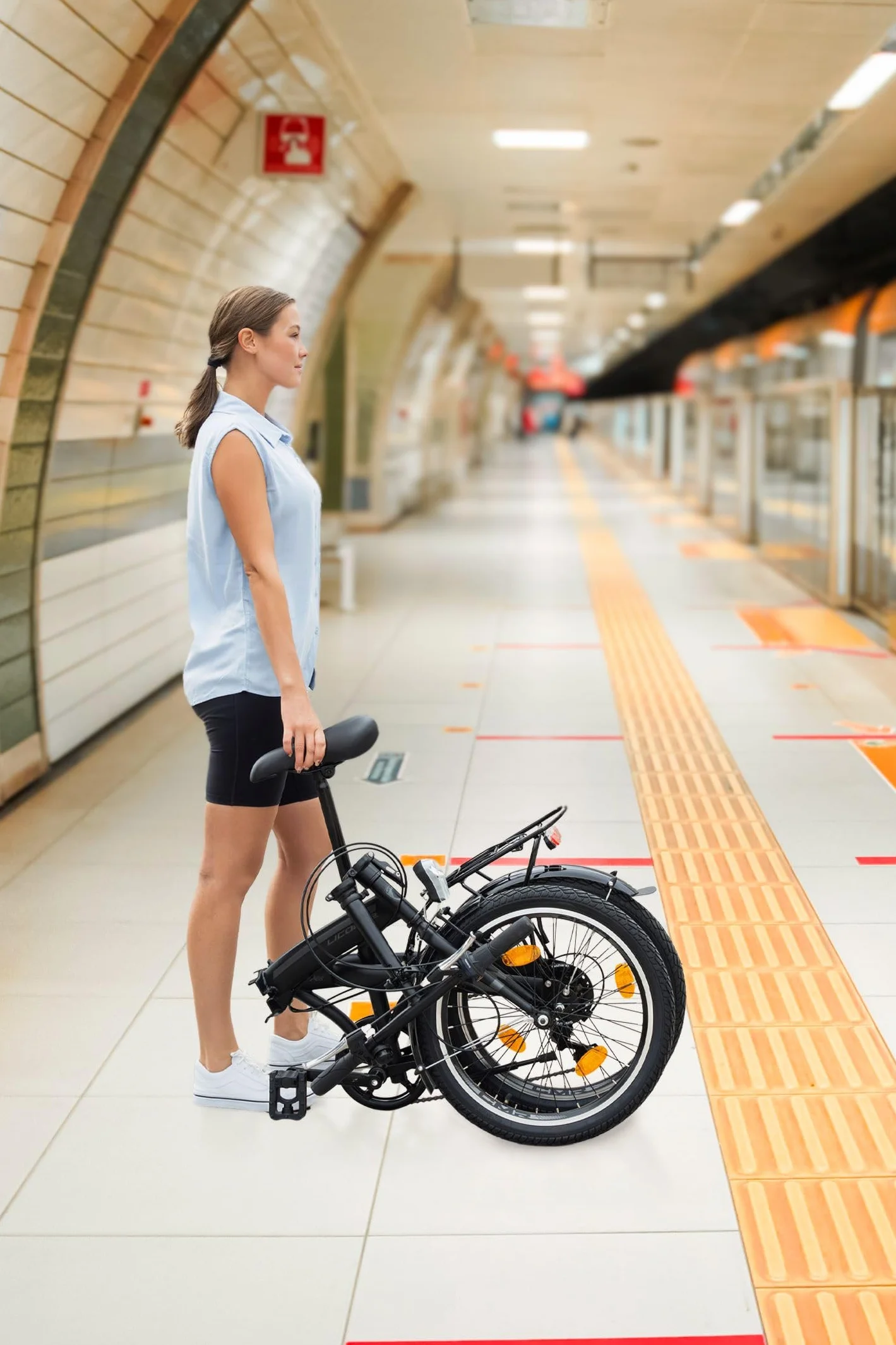 Licorne Bike CONSERES Premium składany rower 20 cali dla mężczyzn i kobiet, 6 biegów