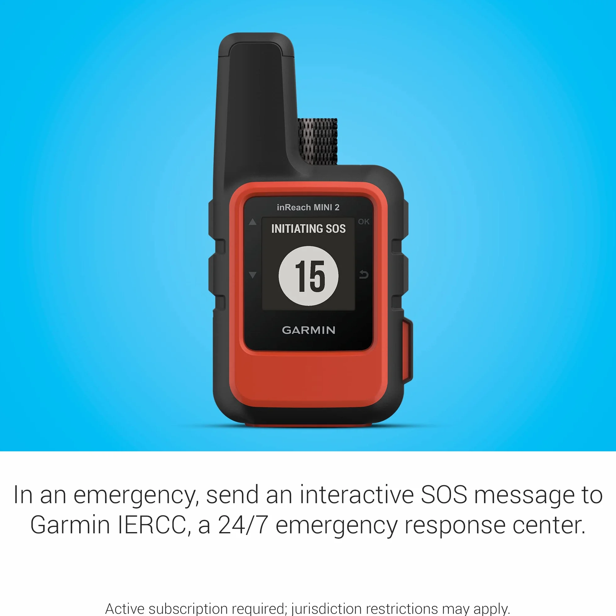 Garmin inReach Mini 2, lekki i kompaktowy komunikator satelitarny, ręczny komunikator turystyczny, pomarańczowy - 010-02602-00