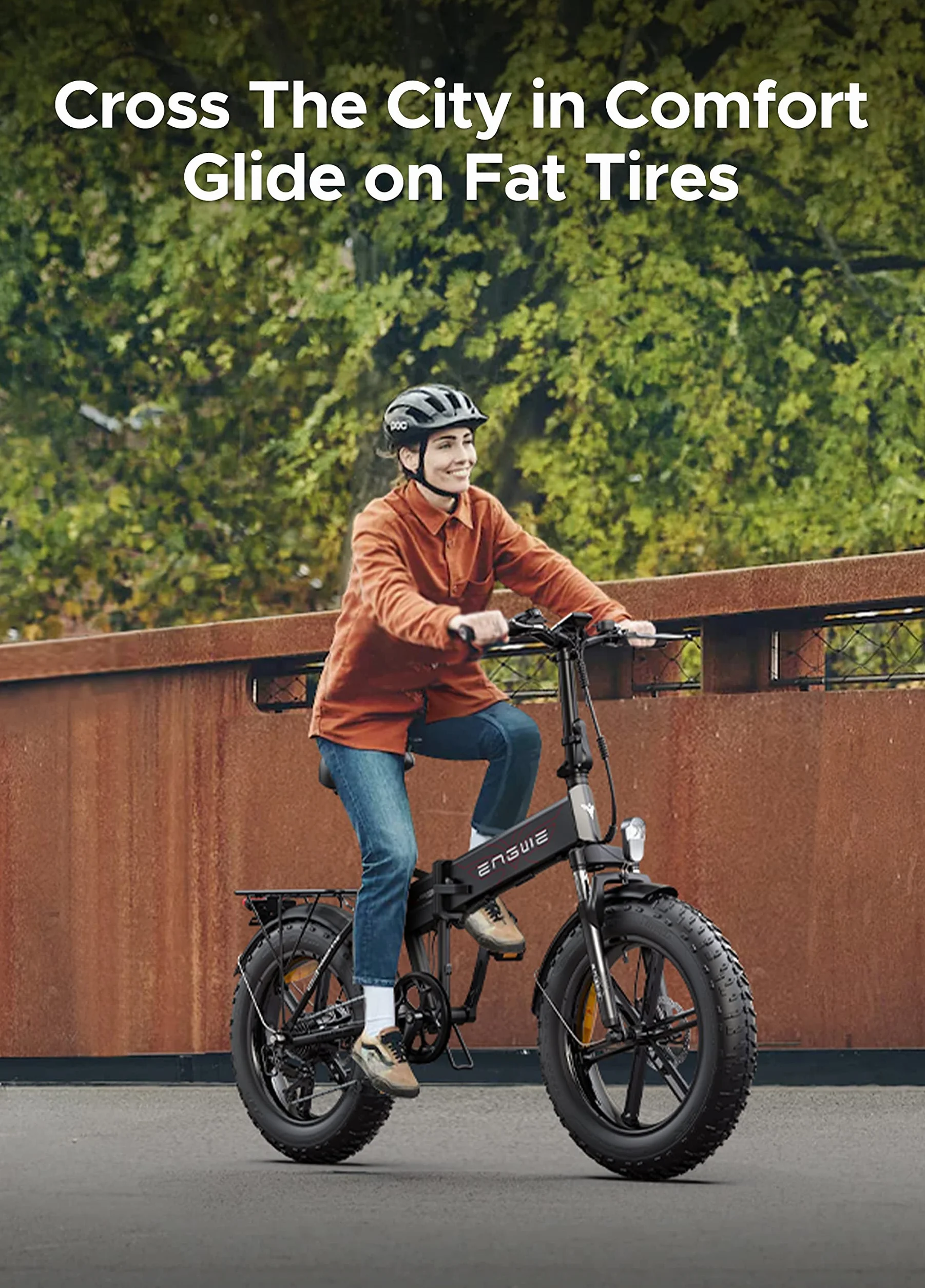 ENGWE EP-2 Pro Rower Elektryczny Składany E-bike 20''×4.0 Gruby Opona 48V 13Ah 120KM 7-Biegowy