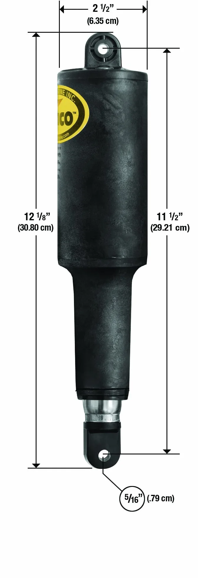 LENCO MARINE 15054-001 Siłownik 101 Standardowy, biały, średni