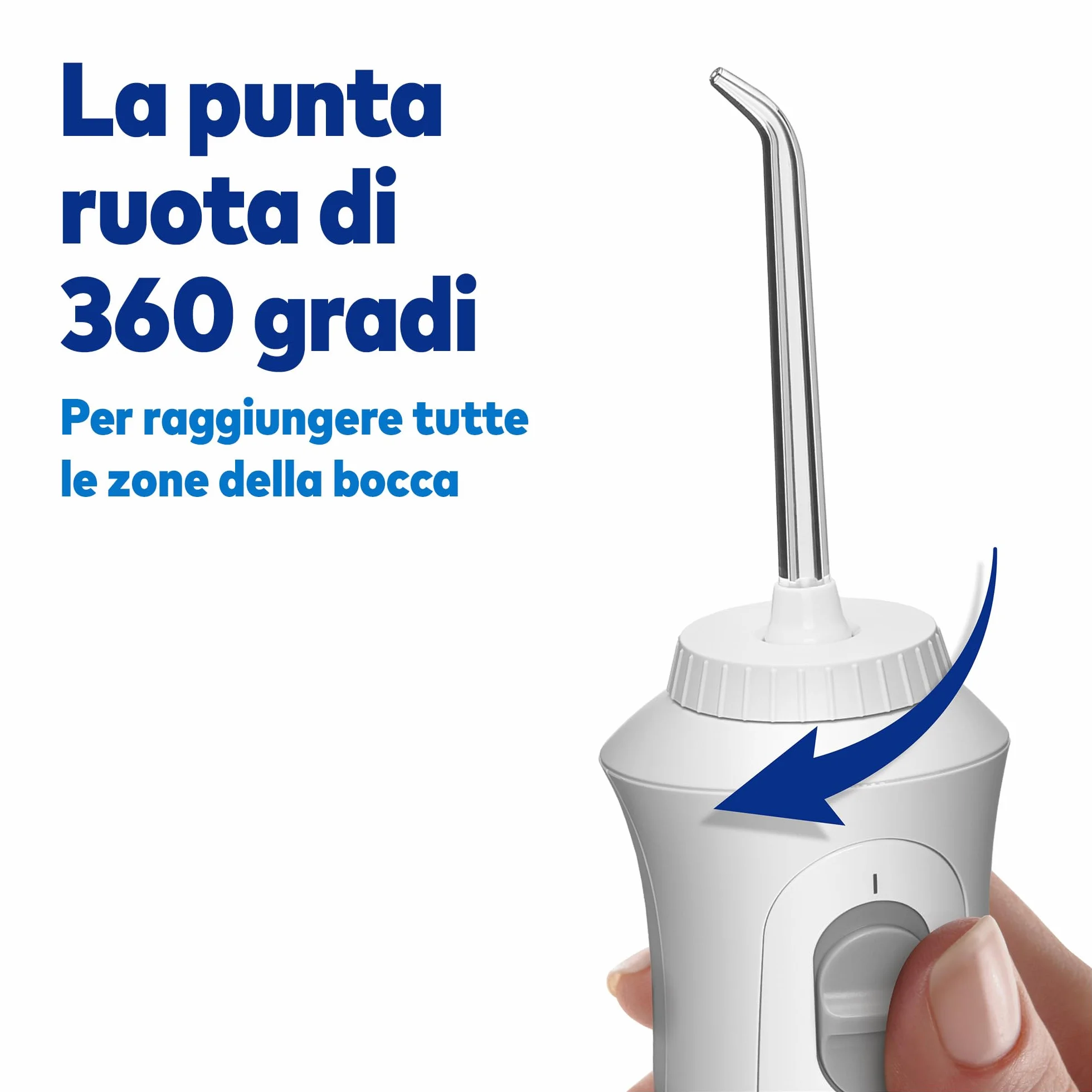 Waterpik Bezprzewodowy Irygator do Zębów, Elektryczny Irygator Dentystyczny, Akumulatorowy Irygator do Płukania Zębów, Irygator Idealny w Podróży lub Małych Łazienkach - Biały (WF-13)