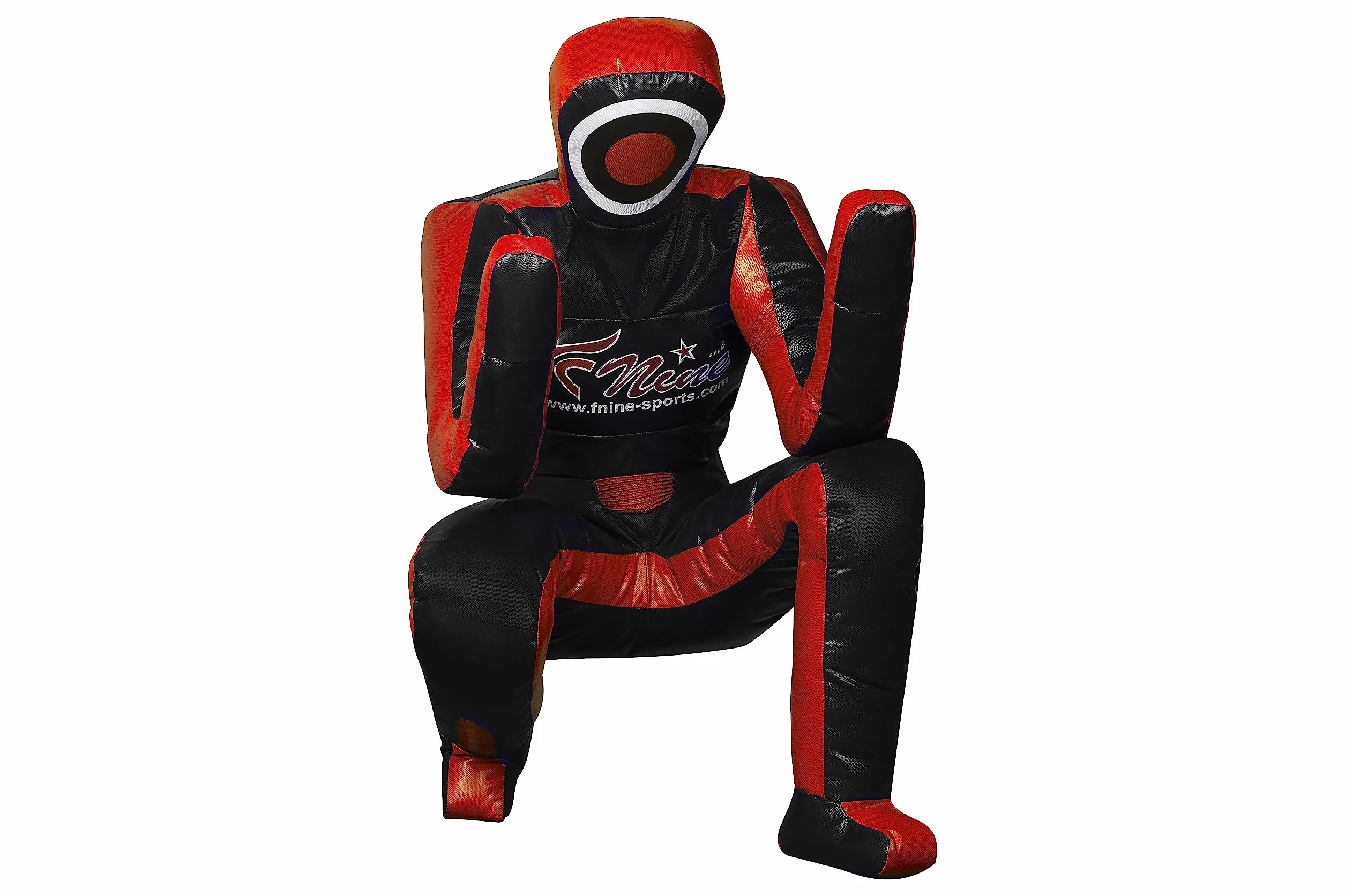 FNine Sports MMA Grappling Dummy, BJJ Wrestling Dummy Defensive Position Brazilian JIU Jitsu Submission Samoobrona Trening Judo Worek bokserski Winyl Smoczek 180 cm bez wypełnienia