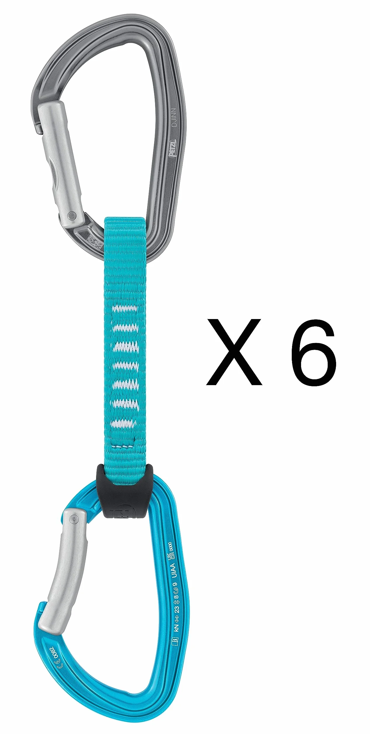 Petzl, Djinn Axess 6-Pack, Z Tyłu Sześciu Solidnych Odroczeń Na Wspinaczkę W Klifie, Wielobarwny, U, Unisex Dorosły