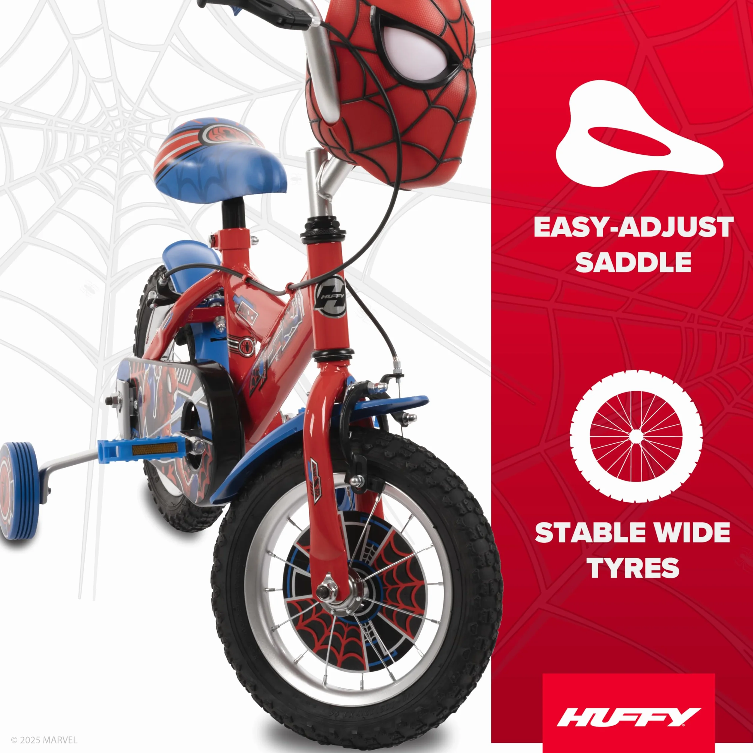 Huffy Spiderman 12" rower dziecięcy 3-5 lat – czerwony