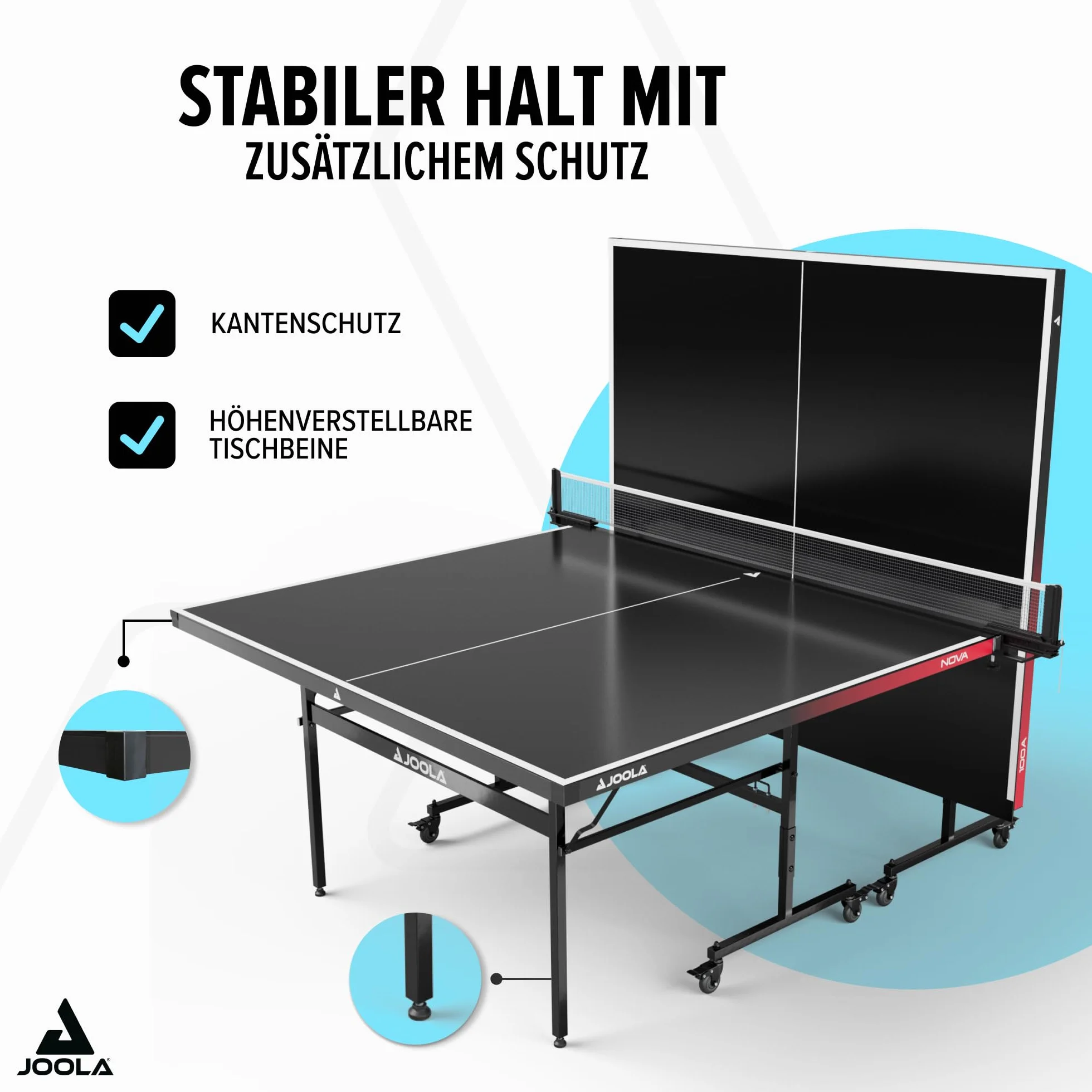 JOOLA Stół do tenisa stołowego Nova 100A outdoorowy składany z siatką