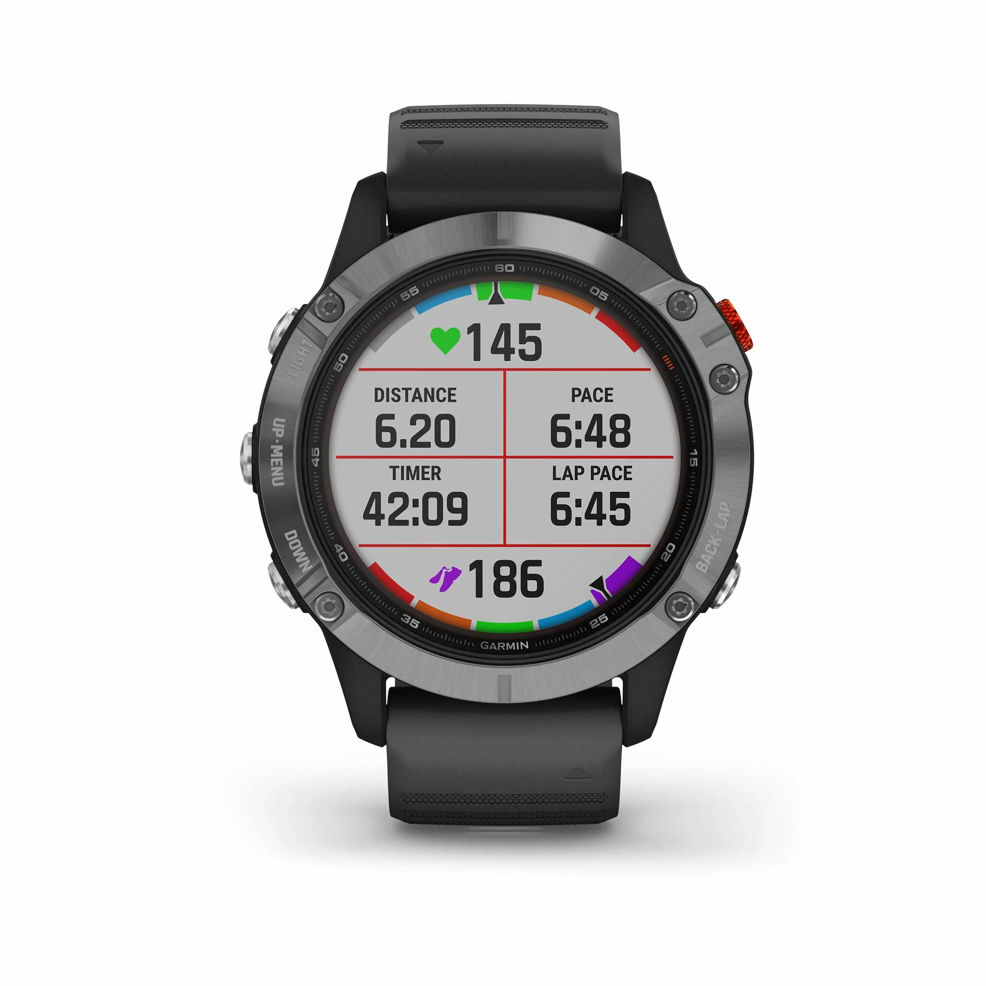 Garmin Fenix 6 Solar Zegarek GPS Srebrny Czarny Pasek