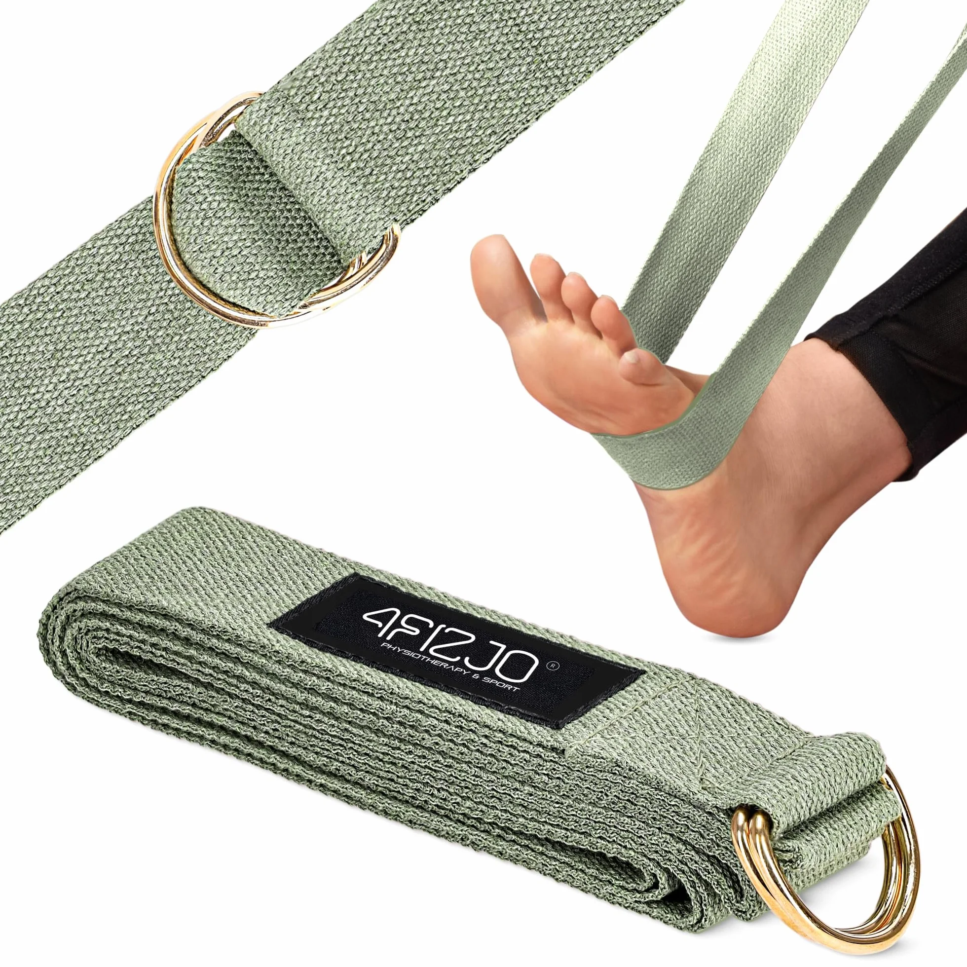 PASEK DO JOGI ROZCIĄGANIA YOGA BELT TAŚMA MATERIAŁOWA DO STRETCHINGU 3 m