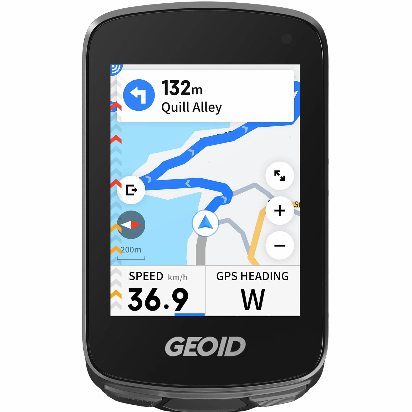 GEOID CC700 Pro 2,8" kolorowy ekran dotykowy licznik rowerowy GPS nawigacja map rerouting WiFi auto sync ANT+ Bluetooth powiadomienia IPX7 trening indoor