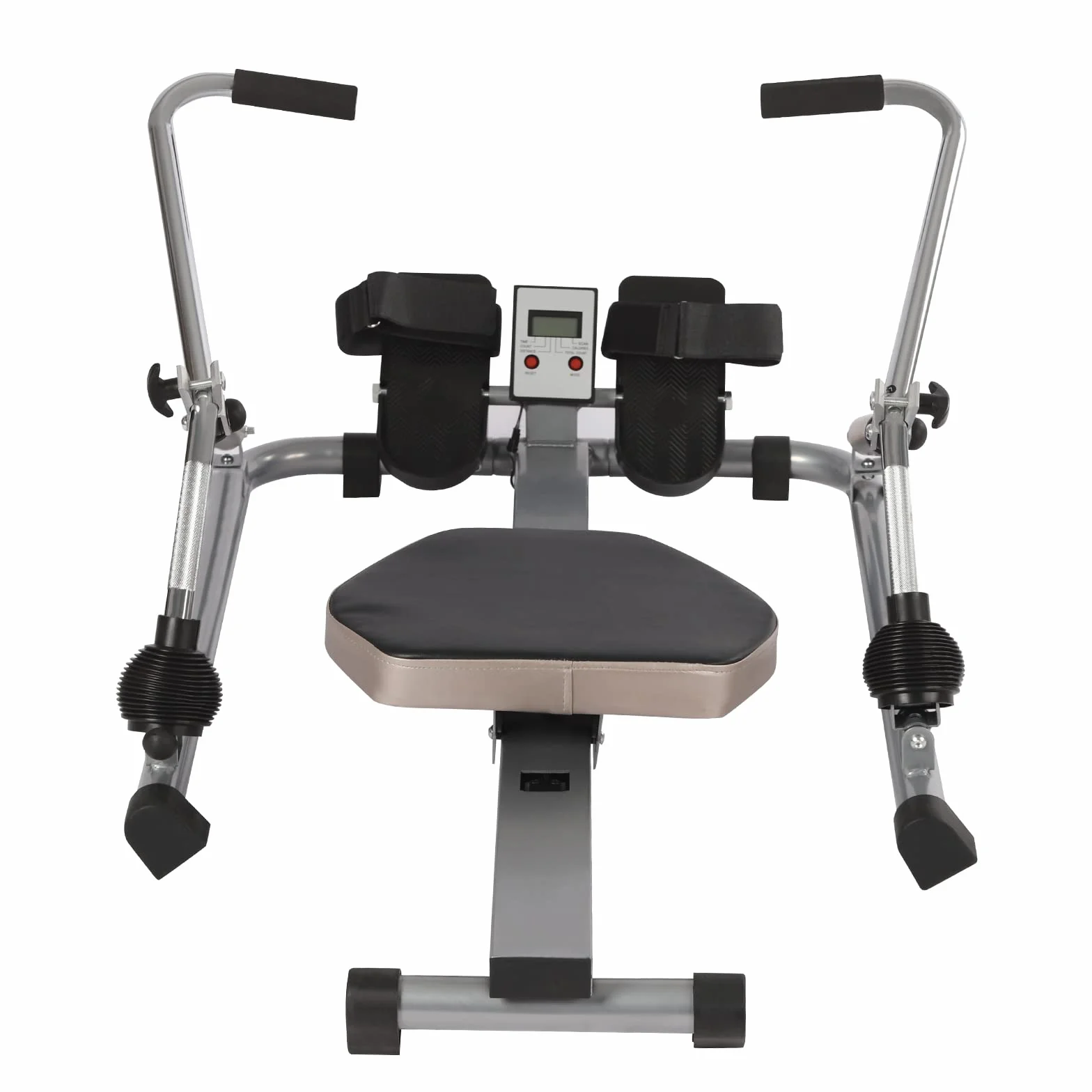 Wioślarz hydrauliczny, hydrauliczny w pełni ruchomy, regulowany wioślarz z miękkim siedziskiem, składany, do domu, wioślarstwo, urządzenie fitness z wyświetlaczem LCD, domowa fitness