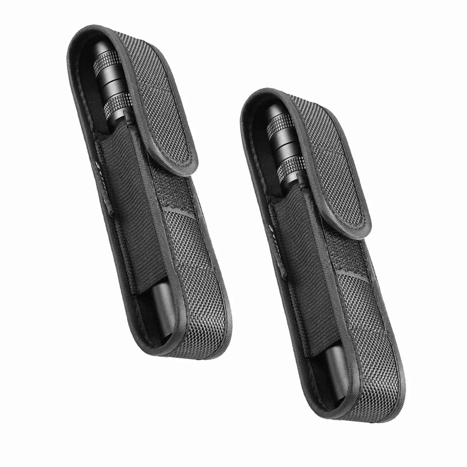 2 sztuki kabury na latarkę, nylonowe etui na latarkę, pokrowiec na pasek, taktyczna kabura na latarkę, ochrona latarki 14 cm, na polowanie, kemping, wędrówki na świeżym powietrzu