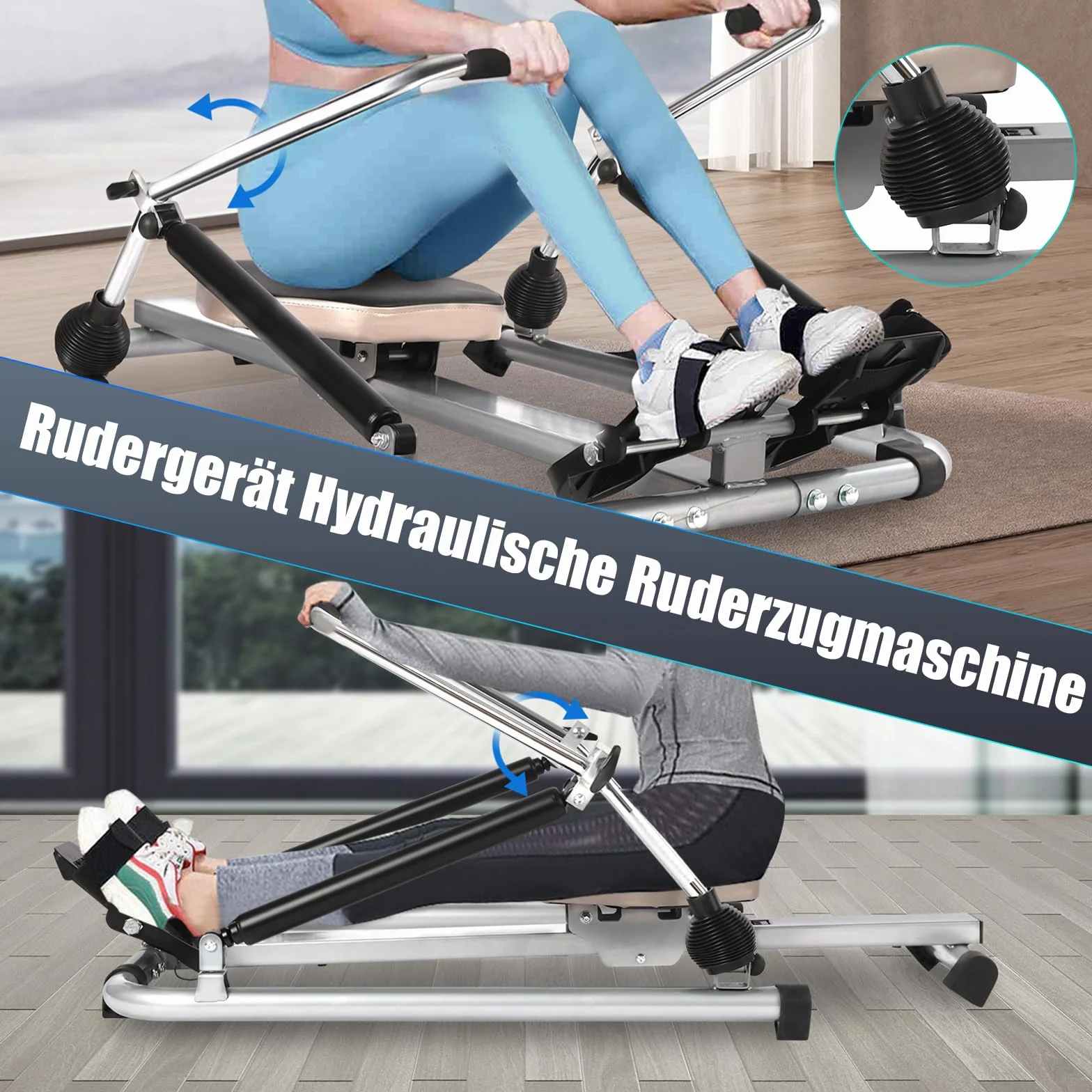 Wioślarstwo domowe urządzenie składane z monitorem LCD 360° wioślarstwo maszyna do siłowni domów firm klubów fitness sprzęt sportowy do domu