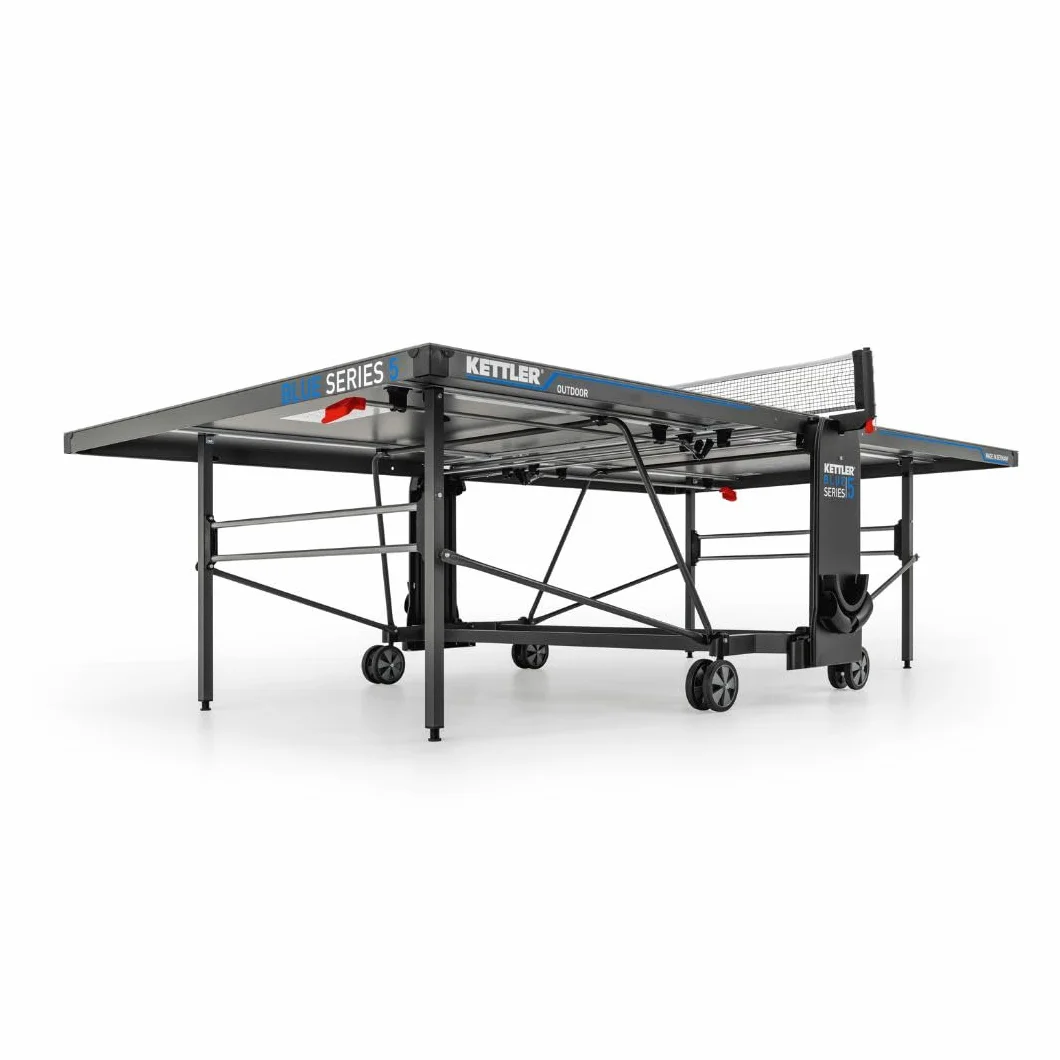 Stół do tenisa stołowego KETTLER K5 Outdoor Professional | Jakość – wyprodukowano w Niemczech (certyfikat TÜV) | Odporny na warunki atmosferyczne | Składany i łatwy do przechowywania