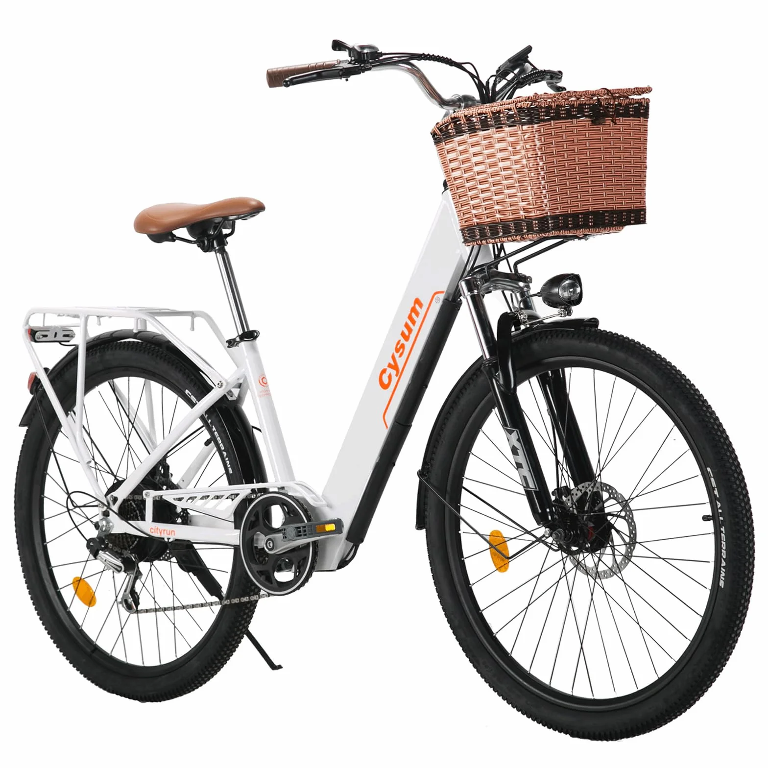 Rower elektryczny damski 26 cali miejski 250 W 25 km/h E-Bike City bateria 360 Wh hamulec tarczowy