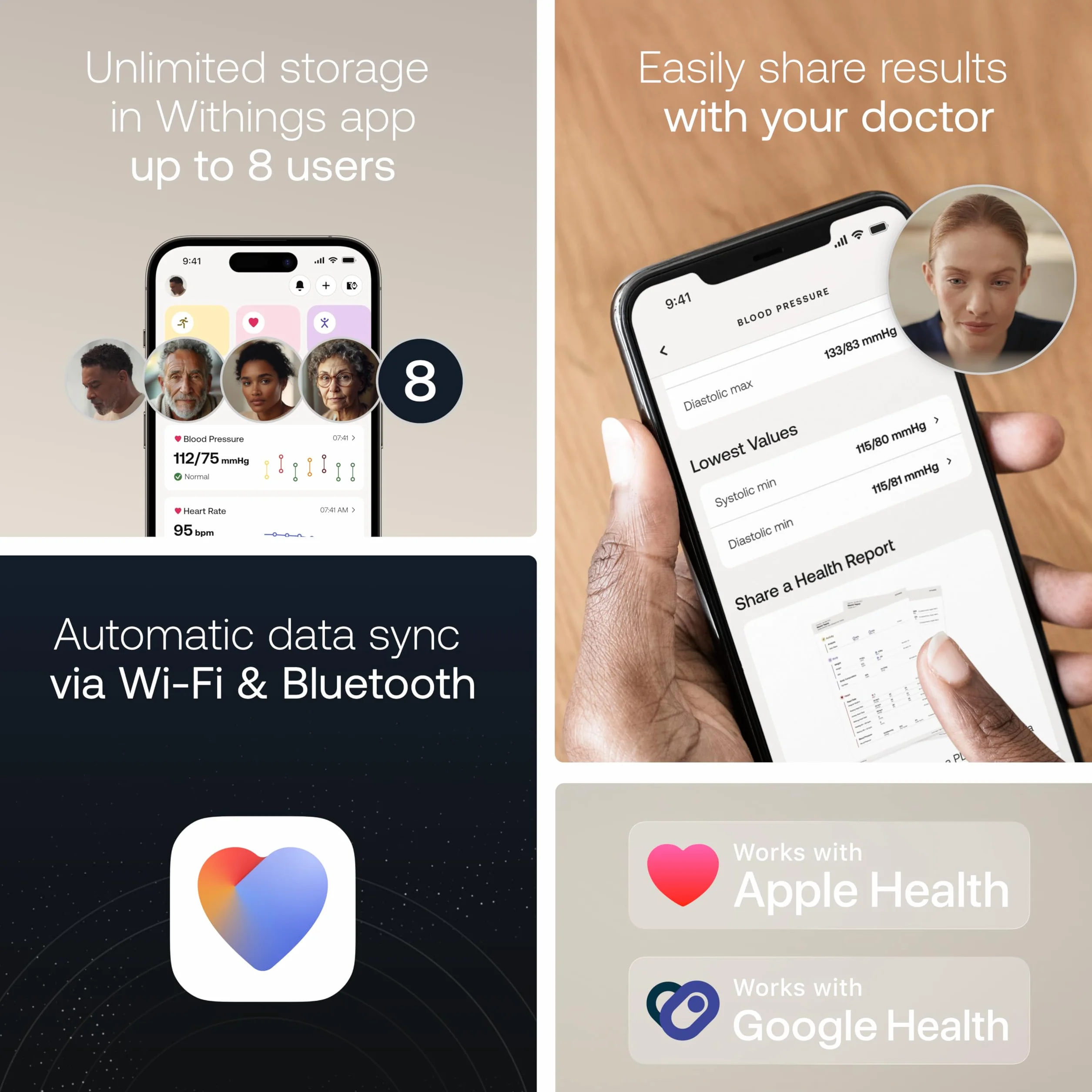 Withings BPM Vision- Inteligentny Naramienny Ciśnieniomierz | Dokładne Pomiary Skurczowe i Rozkurczowe |Wykrywanie Migotania Przedsionków | Urządzenie do Monitorowania Serca EKG | iOS i Android