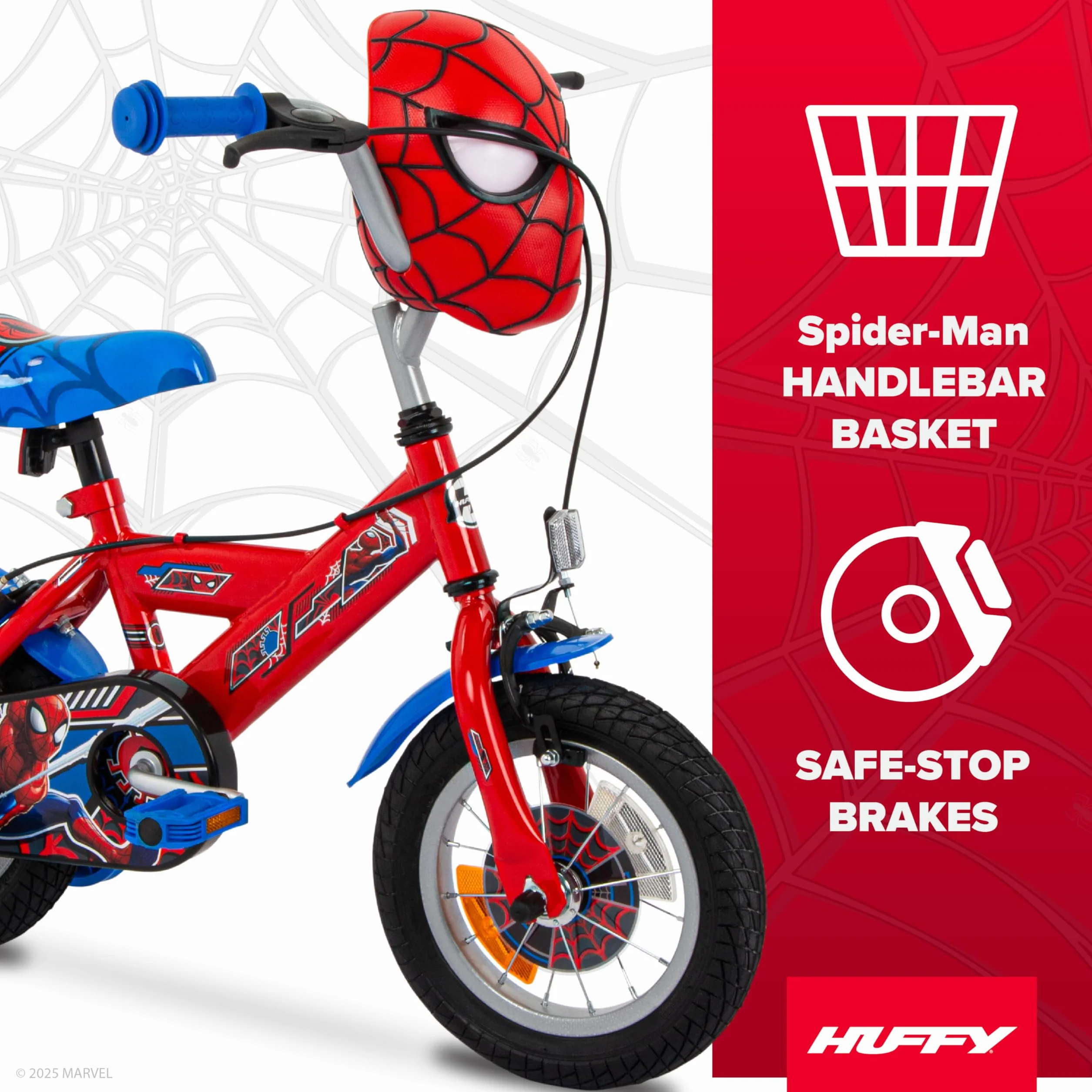 Huffy Spiderman 12" rower dziecięcy 3-5 lat – czerwony