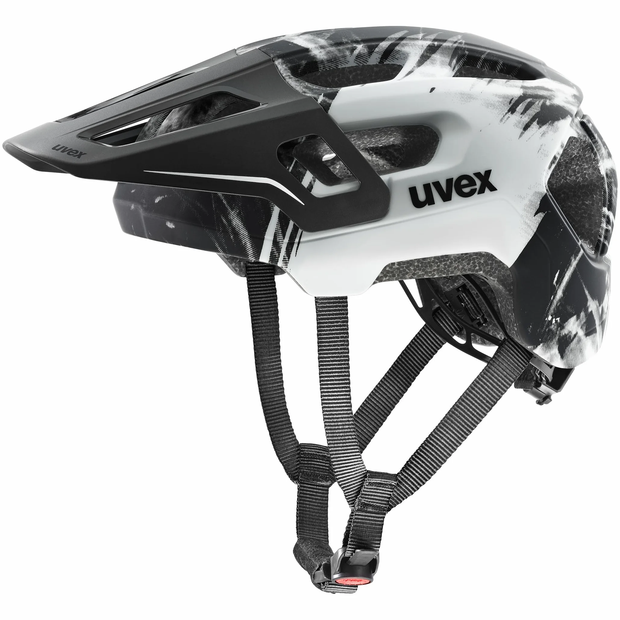 uvex react jr. fullface, kask rowerowy unisex-dzieci, black-white matt, 52-56 cm