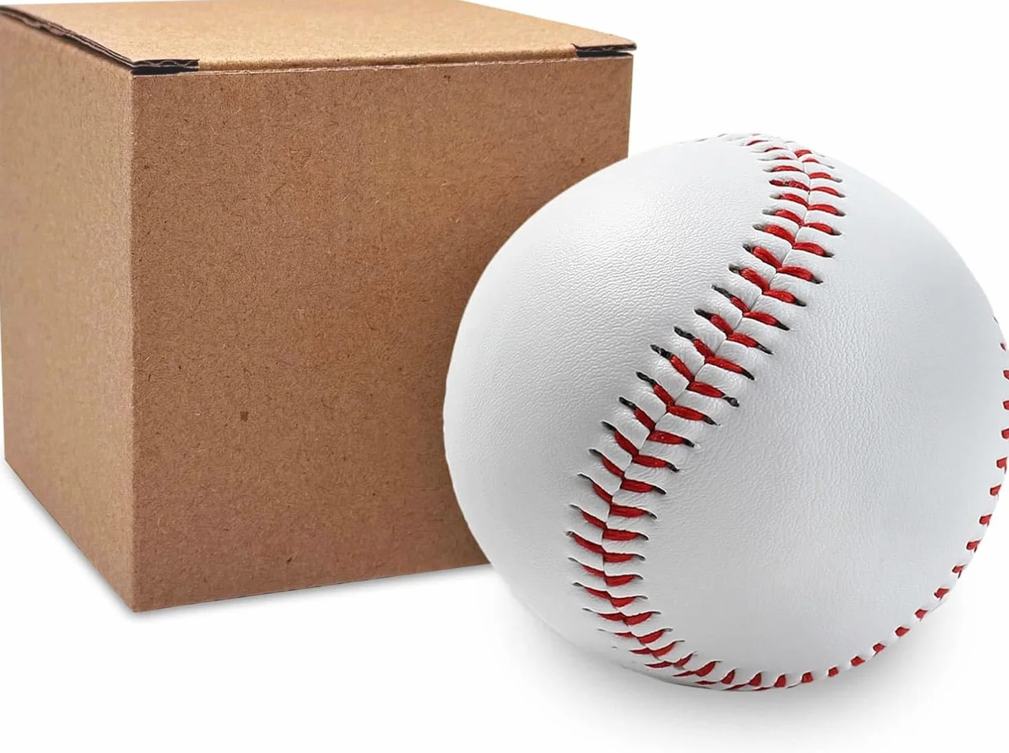 LeapBeast Profesjonalne baseball 20 cm, ręcznie szyte, baseballowe, twarde drewno/miękki rdzeń gumowy, piłki dla dorosłych, do treningu młodzieży, profesjonalne gry w baseball (1 szt., miękka piłka)