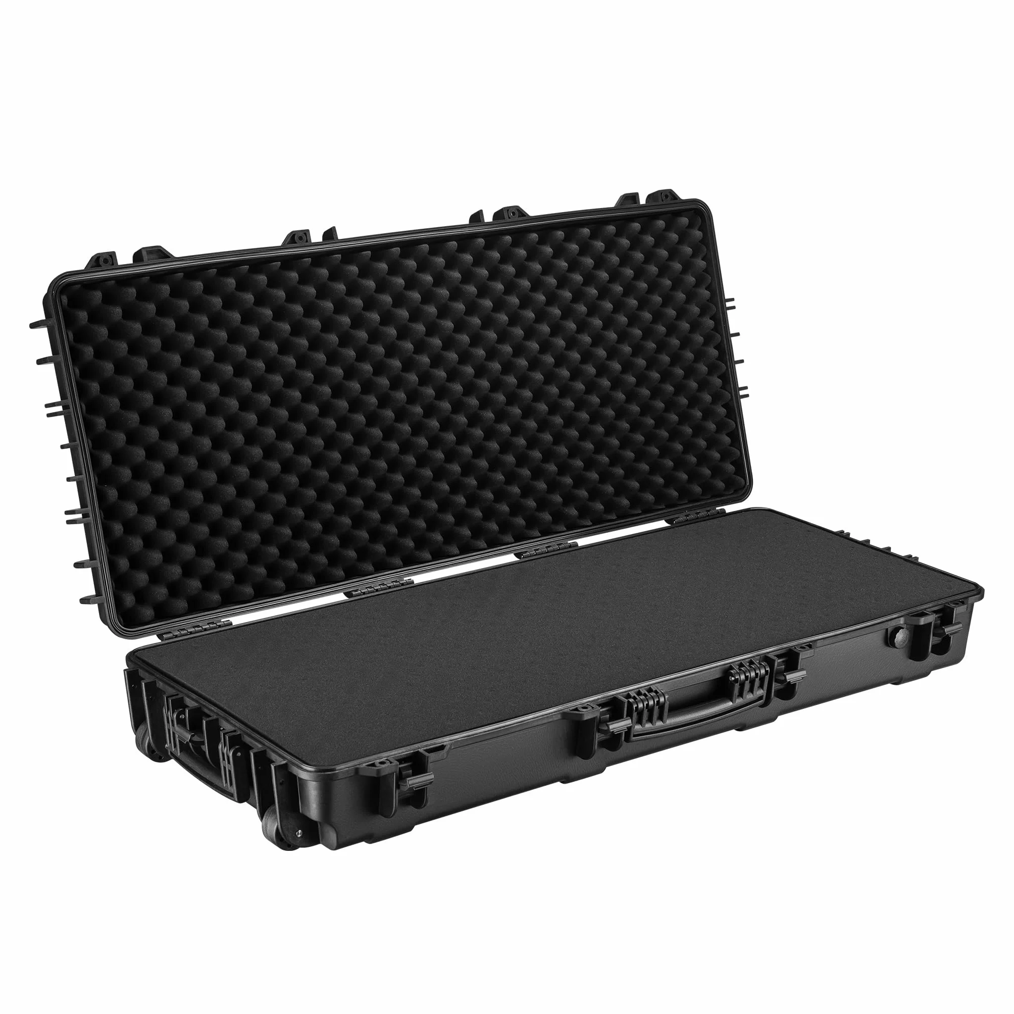 Wiltec Wodoodporna walizka na broń długą o wymiarach 119x53x21 cm, kufer transportowy wyłożony pianką, wzmocniona skrzynia ochronna, sportowy futerał na karabin i akcesoria strzeleckie