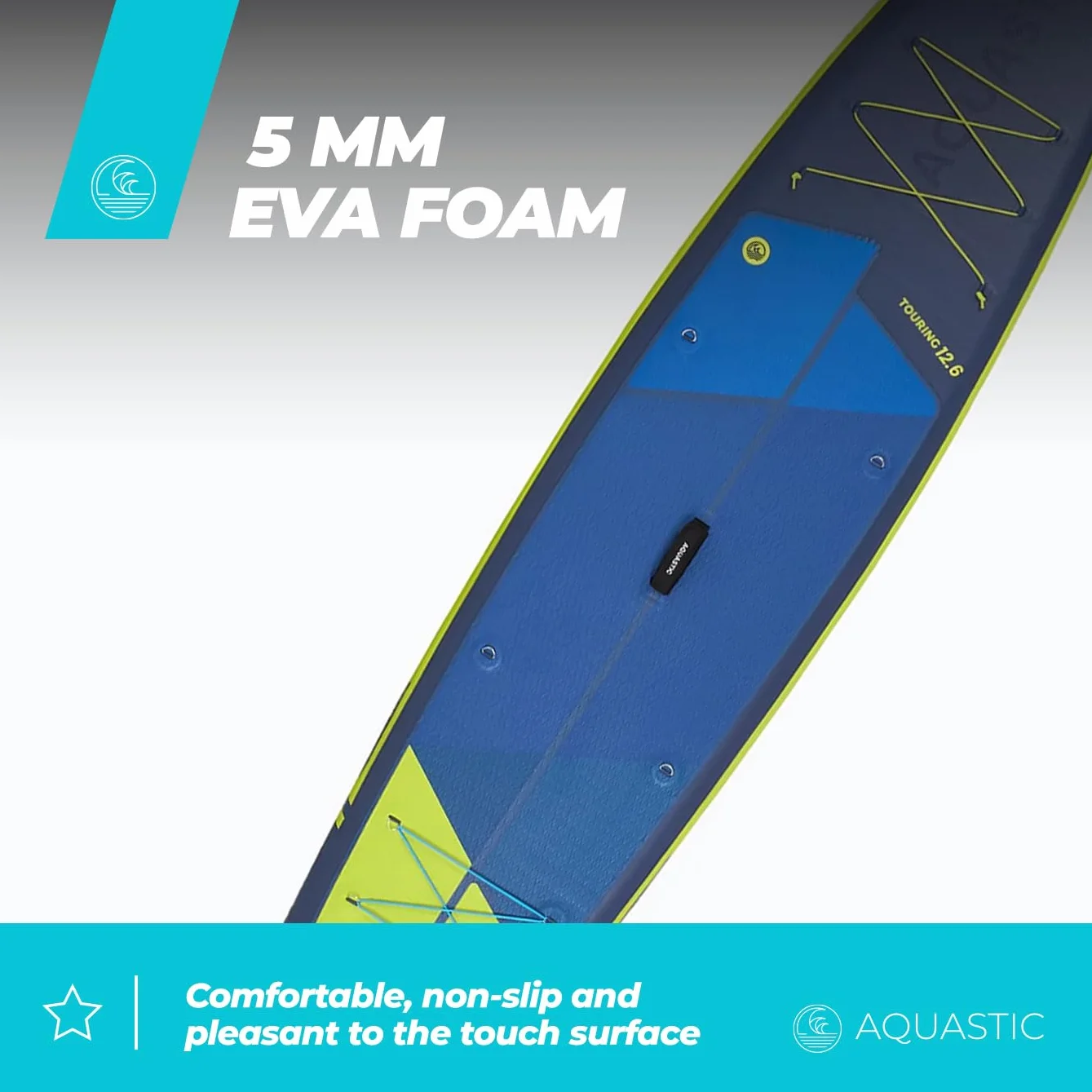 AQUASTIC Touring nadmuchiwana deska SUP 12'6" Drop Stitch Lite 2600 g/m² PCW 381 x 76 x 15 cm 355 l