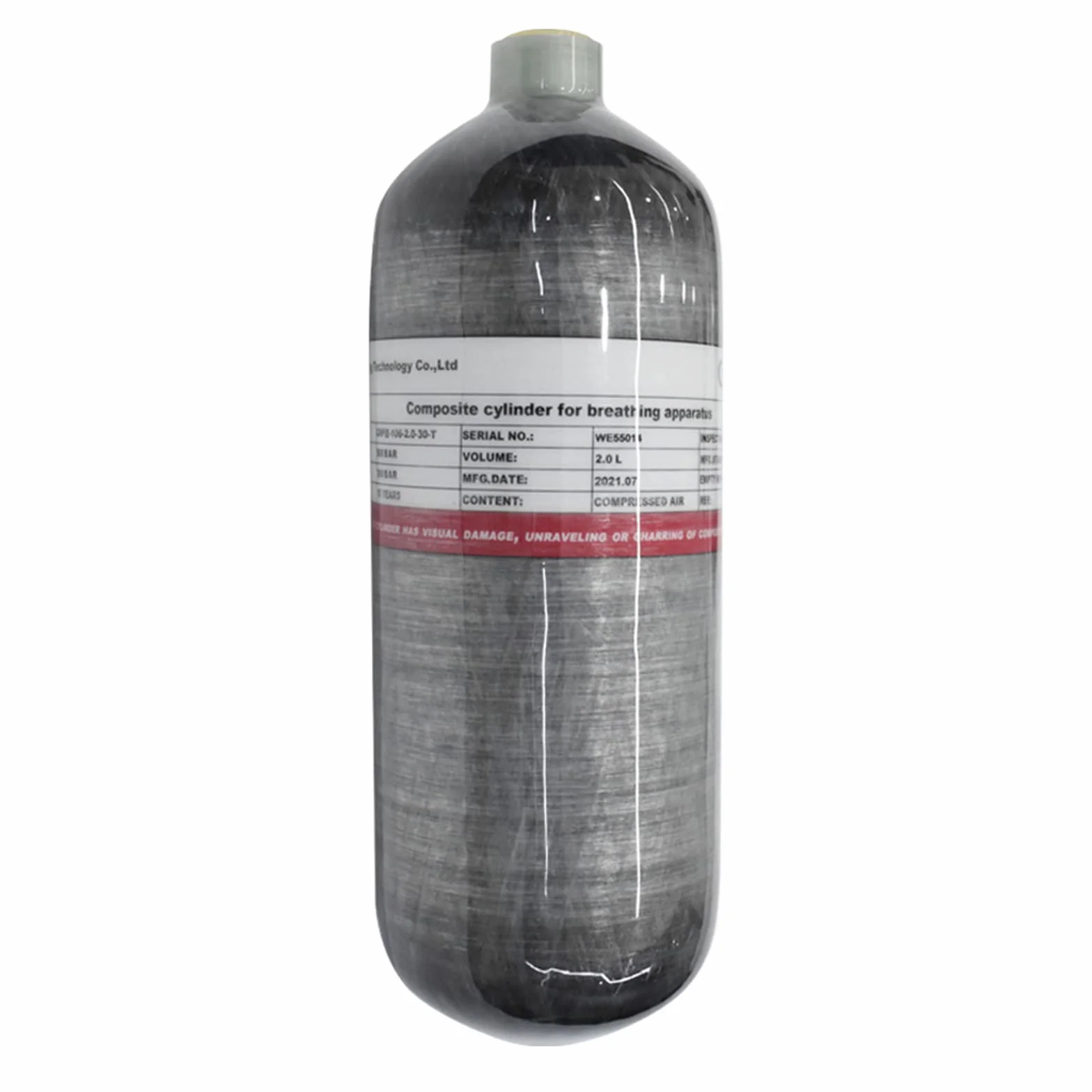 TUXING Zbiornik powietrza z włókna węglowego 2L 30Mpa 300Bar 4500psi do PCP Paintball Scuba