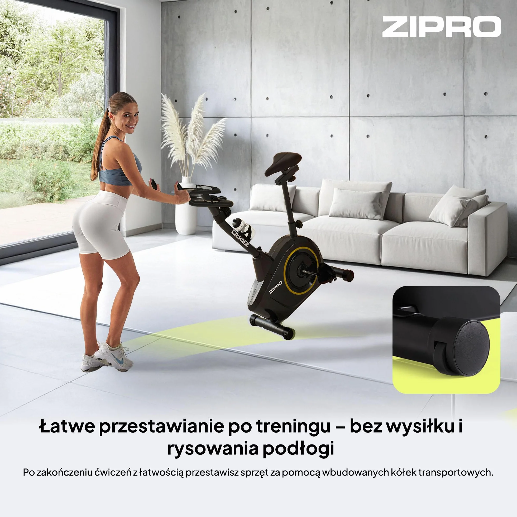 ZIPRO Rower Treningowy z 8 Stopniowym Oporem Magnetycznym, Pomiarem Pulsu, Wyświetlaczem LCD, Uchwytem na Telefon, Regulowanym Siodełkiem i Kierownicą, Rower Domowy do Treningu Cardio (Boost)