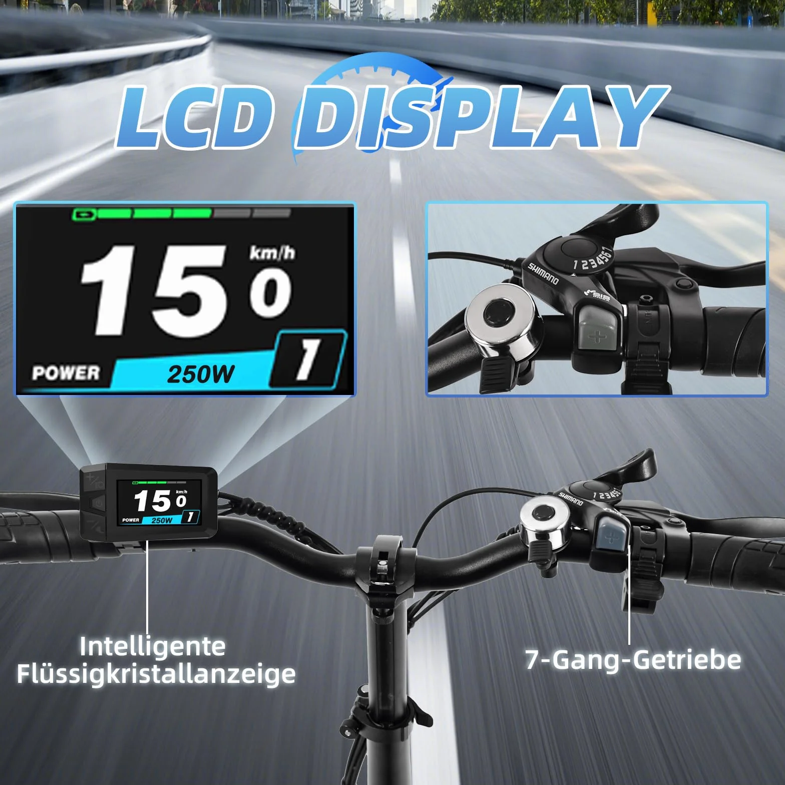 K7 Rower Elektryczny Składany 20", E-Citybike dla dorosłych Akumulator 36 V, 13 Ah, Lekki Rower Elektryczny dla Seniorów i Dziewcząt, z Aplikacją, 7-Biegowa Przerzutka, Długi Zasięg do 75 km