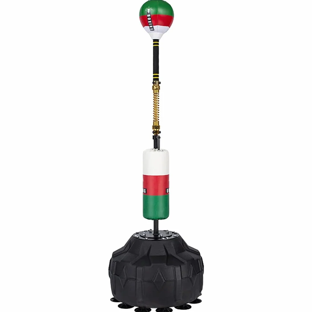 Boxing Speed Ball Bag Cobra, Punching Reflex Boxing Bag ze stojakiem, Regulowana wysokość Wolnostojący trener prędkości z rękawicami bokserskimi (Rozmiar: 150~180 cm)