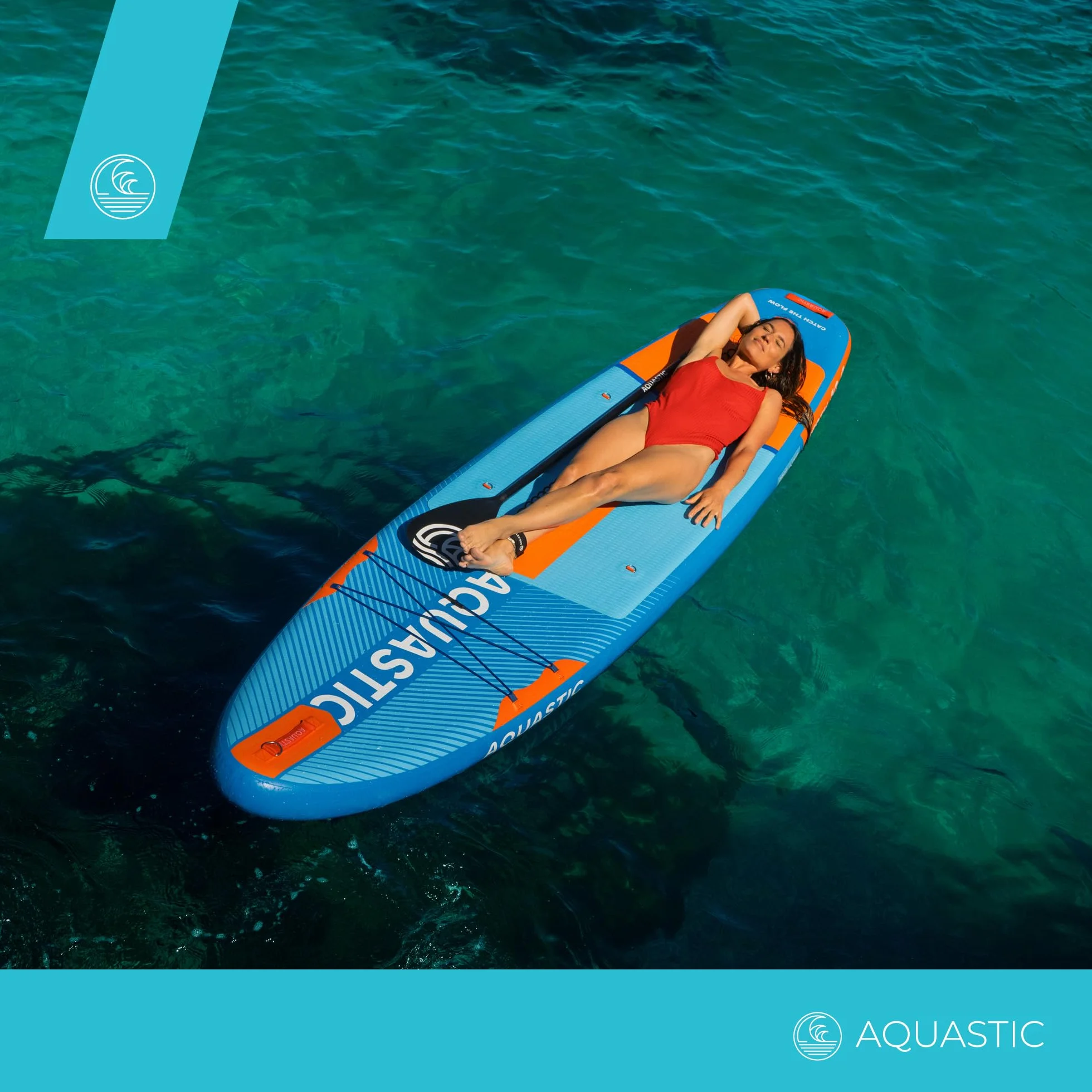AQUASTIC Perth 10'8" SUP Board Set kompletny zestaw z wiosłem siedziskiem kajakowym leash pompką plecakiem Drop Stitch Lite