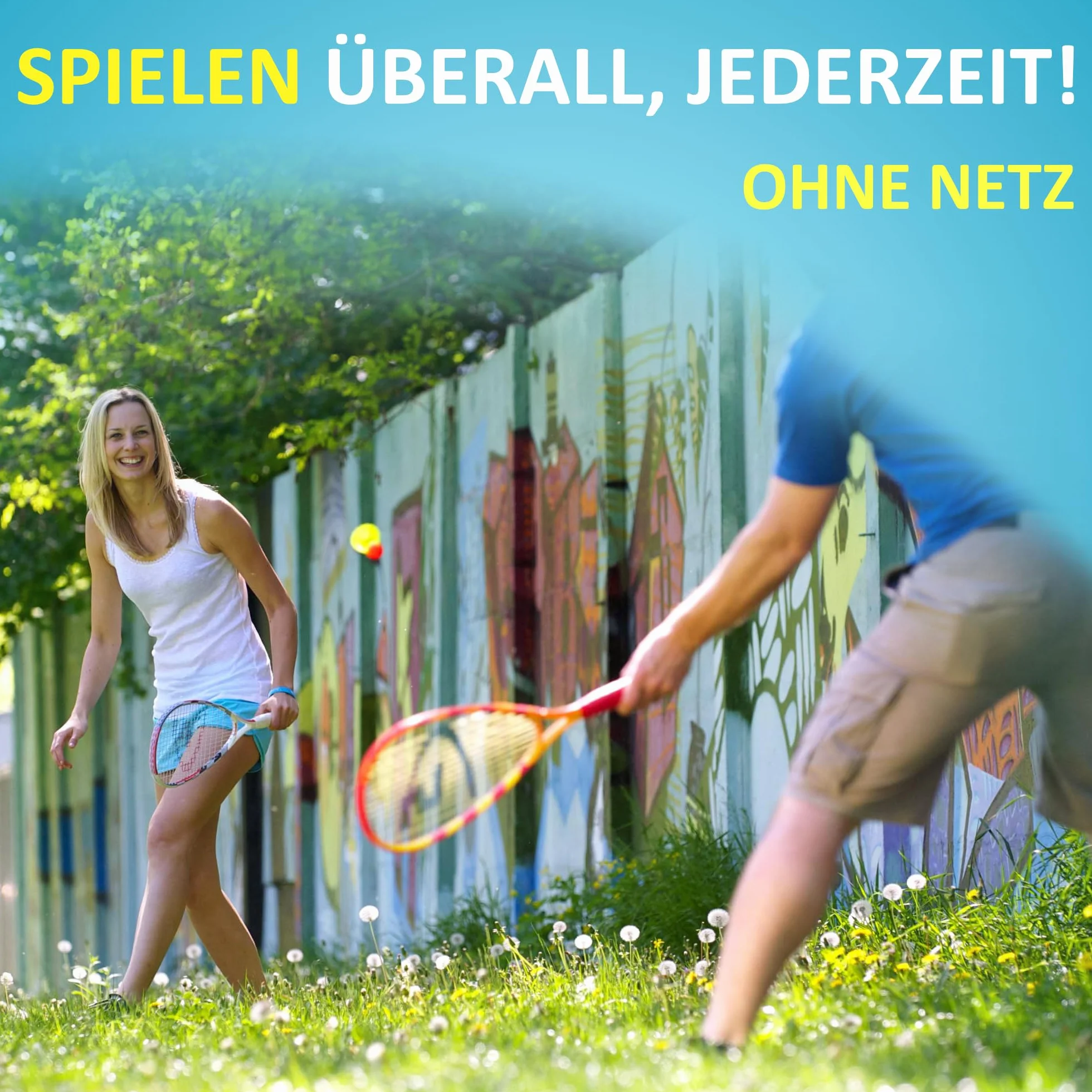 Speedminton Racket Viper Light rakieta do crossmintona dla dorosłych, unisex, czerwony/pomarańczowy/biały/czarny, 58,5