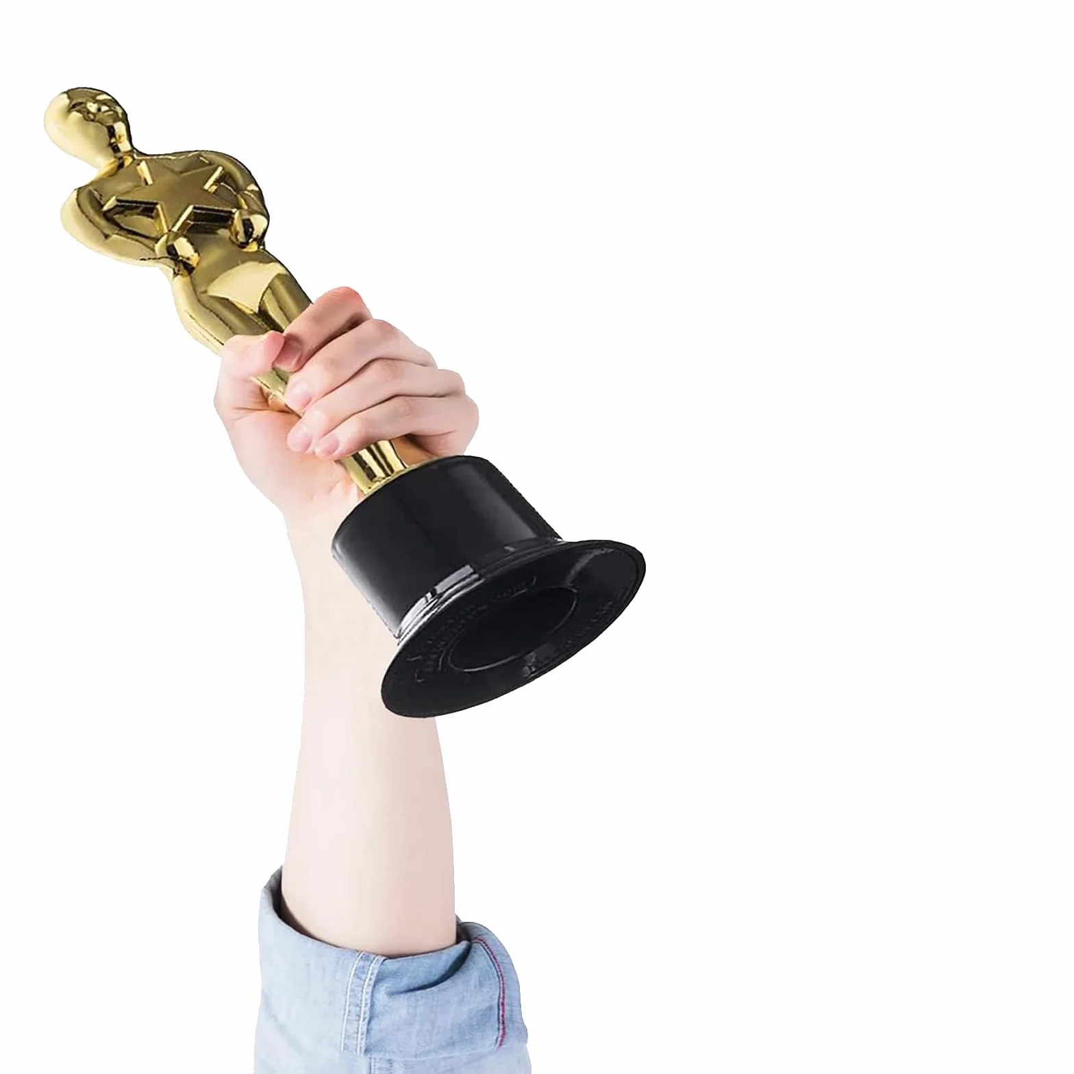 8 sztuk złotych trofeów, złote statuetki trofeów, na ceremonię nagród, nagrody imprezowe, uroczystości sportowe (15 cm / 5,90 cala)