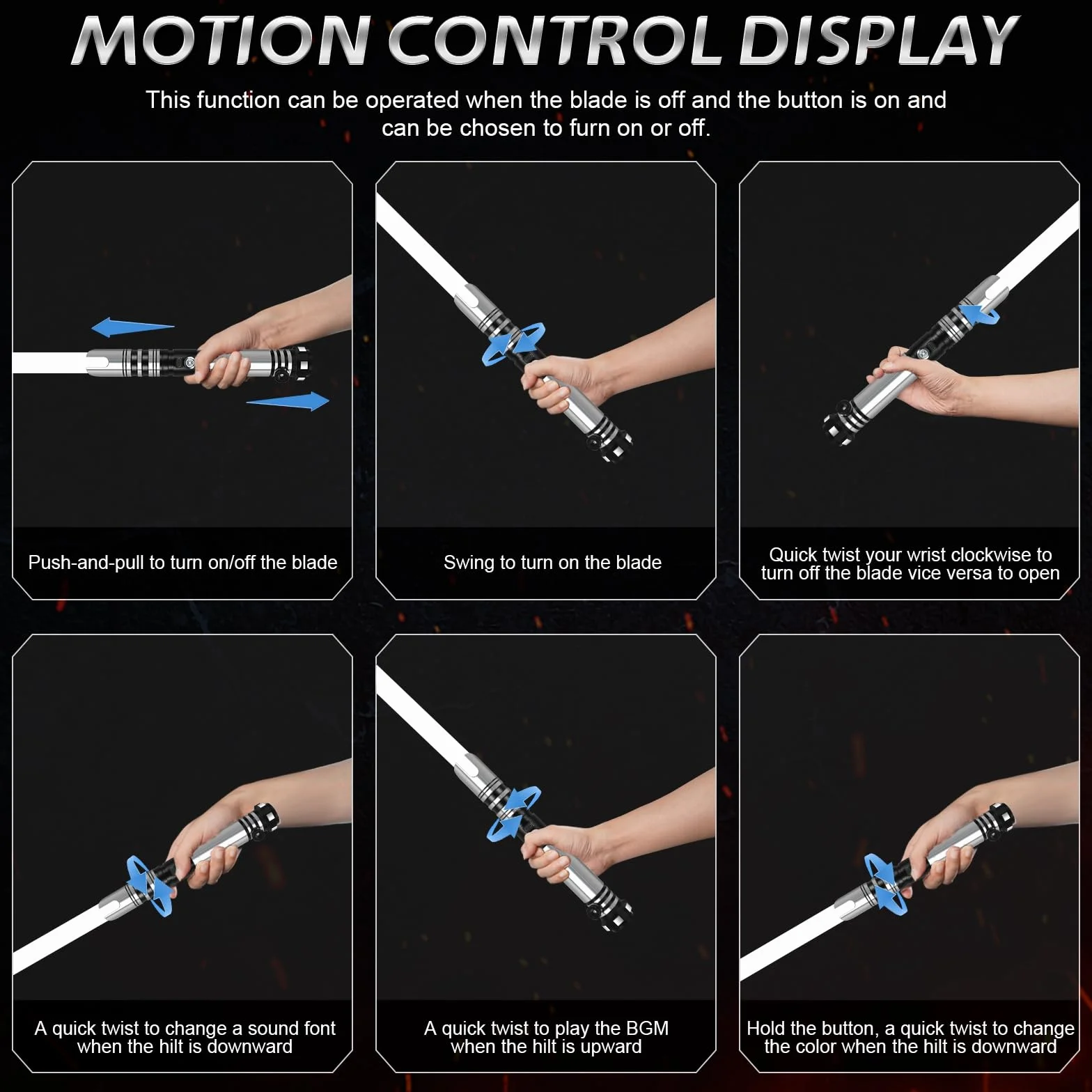 Miecz świetlny Smooth Swing 16 kolorów sterowanie ruchem metalowy uchwyt FX Lightsaber