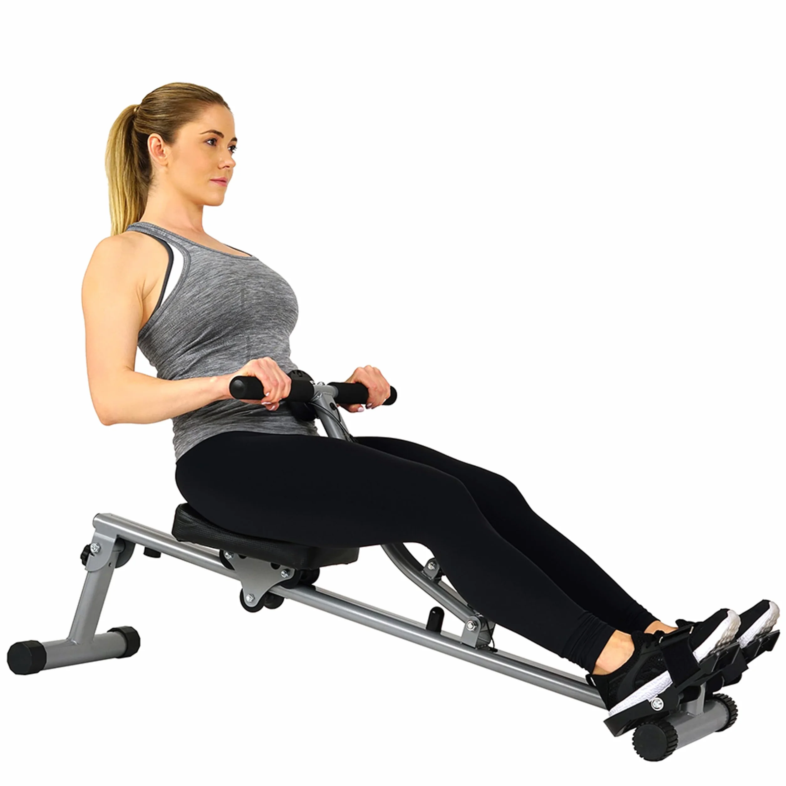 Sunny Health and Fitness SF-RW1205 12 Regulowany oporowy wioślarz z cyfrowym monitorem