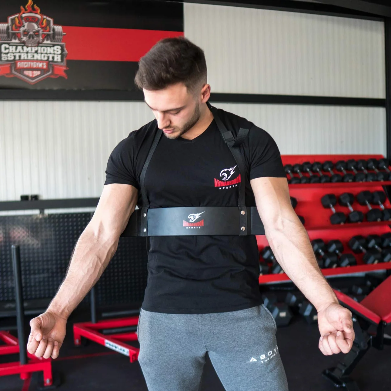 Premium Heavy Duty Arm Blaster + wysokiej jakości paski podnoszące, bomberka bicepsów, izolator bicepsów Arnold, wytrzymały wyrzutnia ramion, izolator zwijania ramion, zyskuje siłę w ramionach