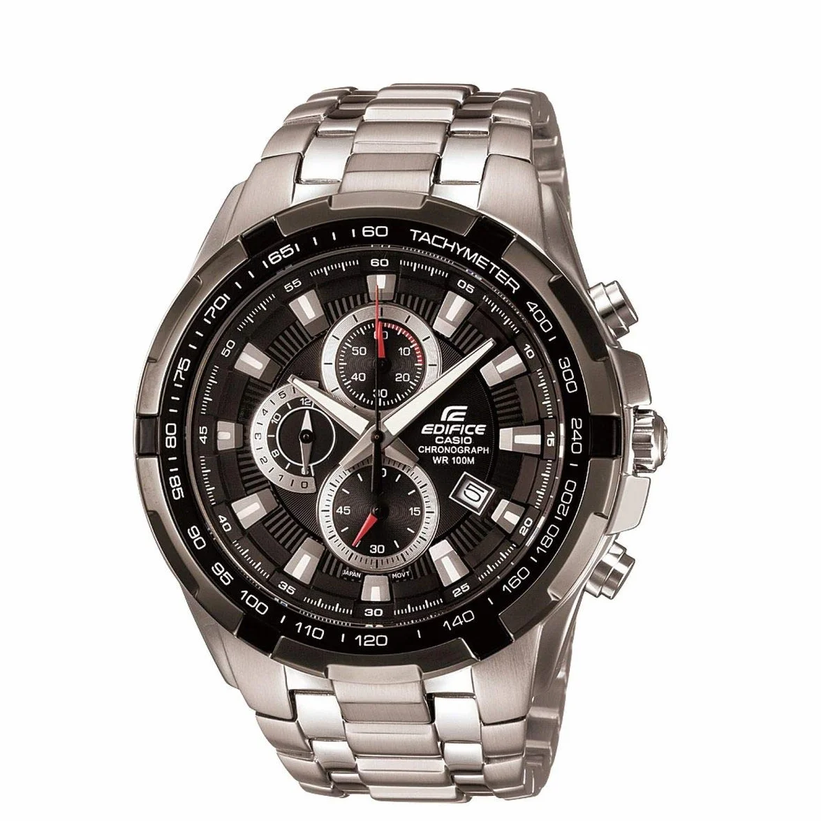 Casio Edifice męski zegarek na rękę, masywna obudowa ze stali nierdzewnej i bransoletka, 10 bar