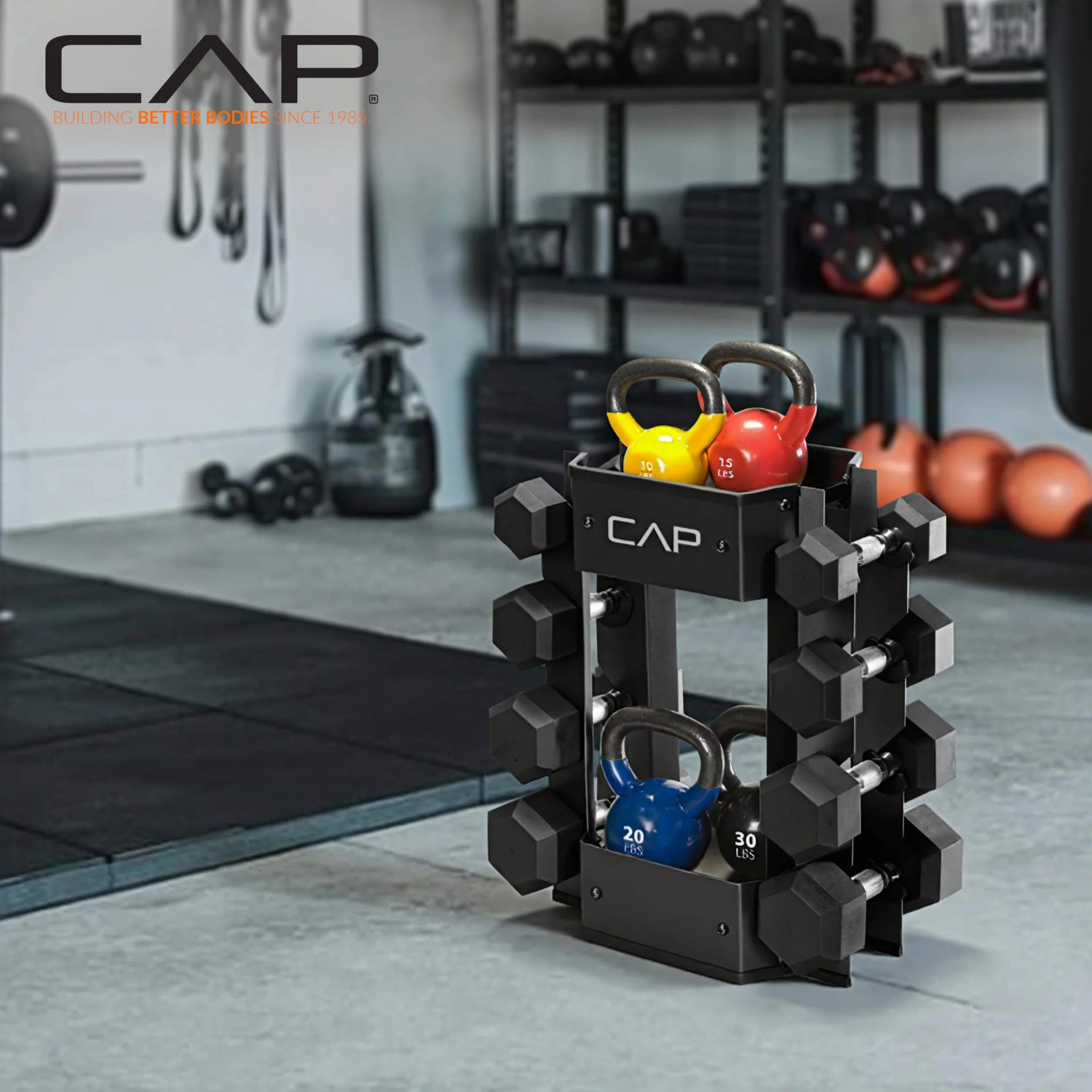 Cap Barbell Stojak do przechowywania hantli i kettlebell