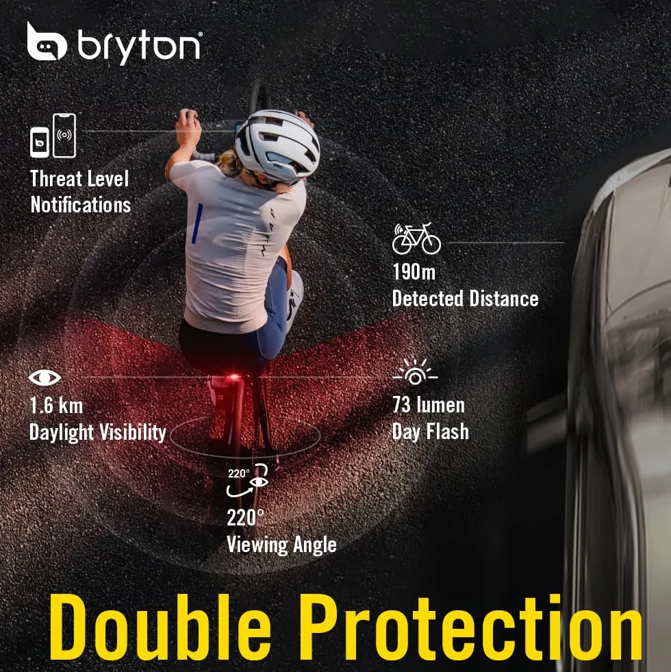 Bryton Gardia R300 Radar wsteczny Czarny