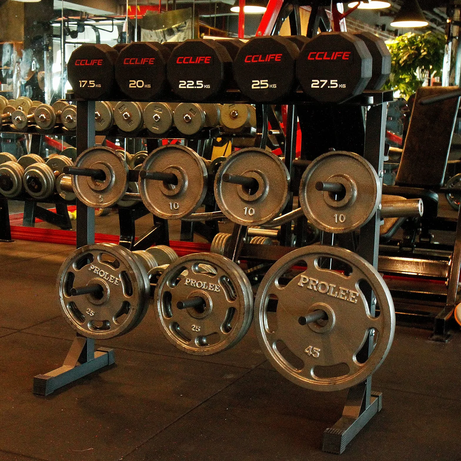 CCLIFE Stojak na hantle 300kg-600kg udźwigu stalowy