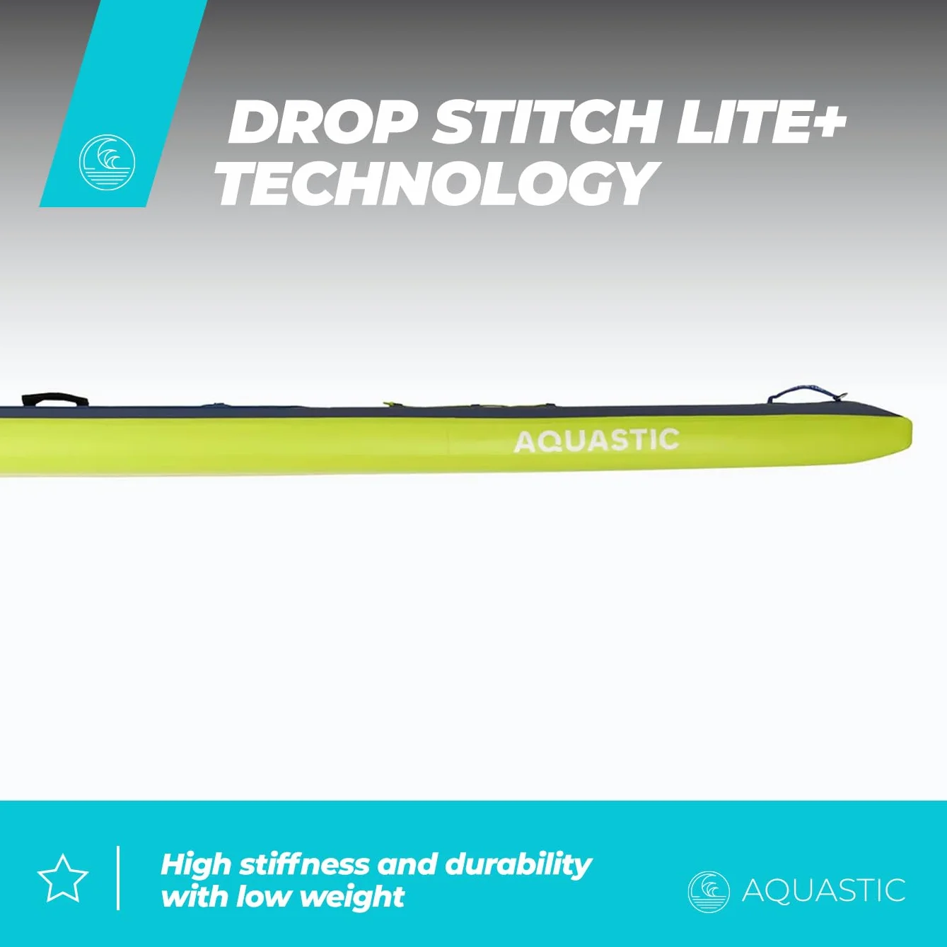 AQUASTIC Touring nadmuchiwana deska SUP 12'6" Drop Stitch Lite 2600 g/m² PCW 381 x 76 x 15 cm 355 l