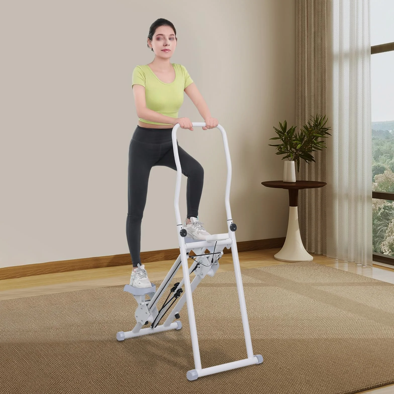 Przenośny orbitrek stepper składany z regulacją wysokości, ekran LCD, obciążenie 150 kg