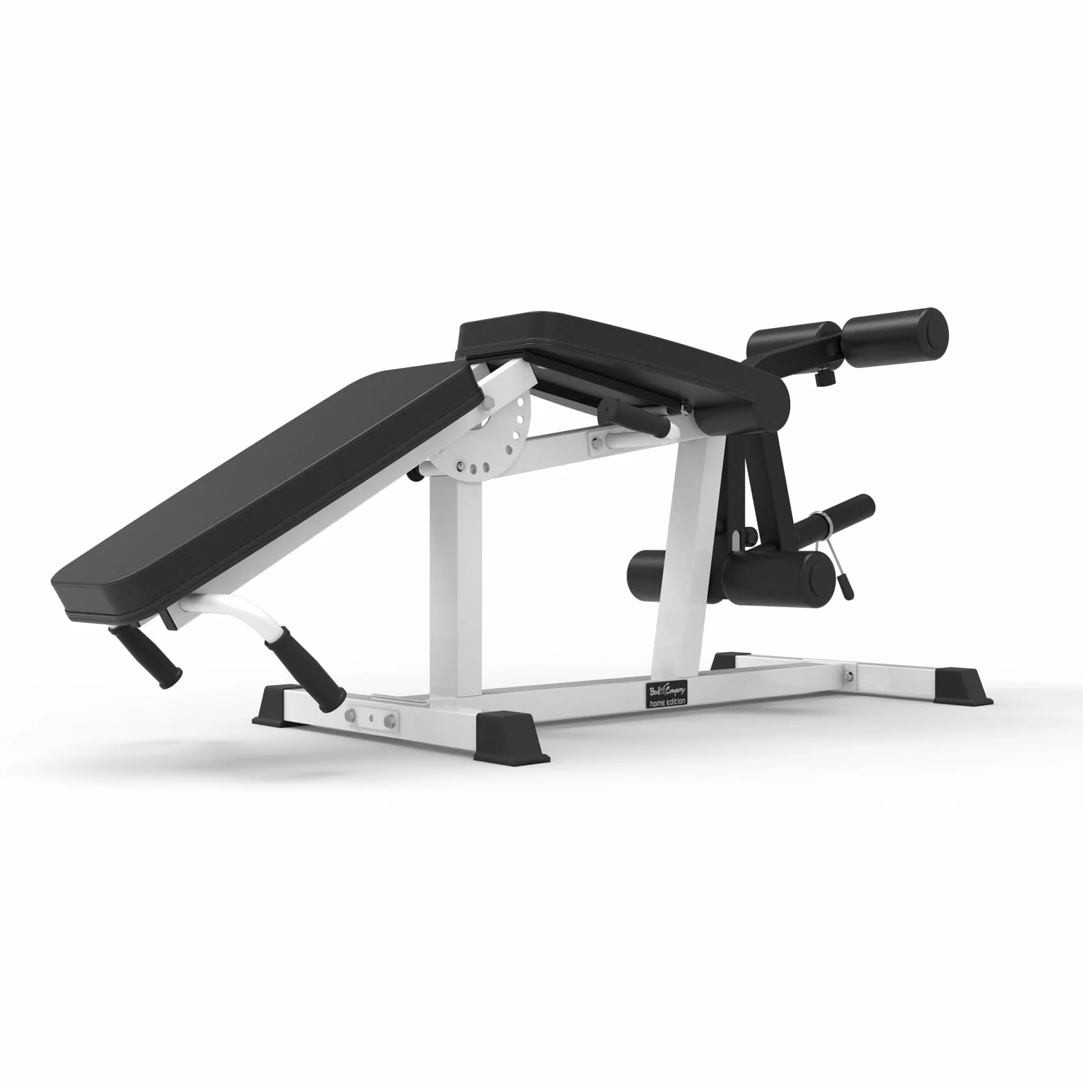 Bad Company BCA-145 przyrząd do prostowania nóg, trener ud, trener nóg do domu, kompatybilny z krążkami do hantli 30 mm i 50 mm, sprzęt fitness do domu