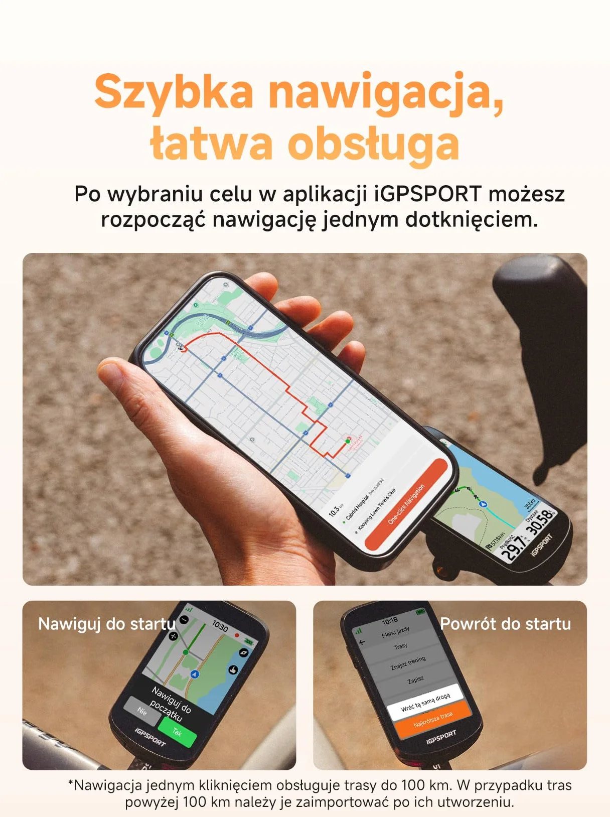 iGPSPORT BSC500 Licznik Rowerowy GPS, Ekran Dotykowy 3,3", Nawigacja Głosowa, iClimb 2.0, Elektroniczny Dzwonek i Funkcje Treningowe