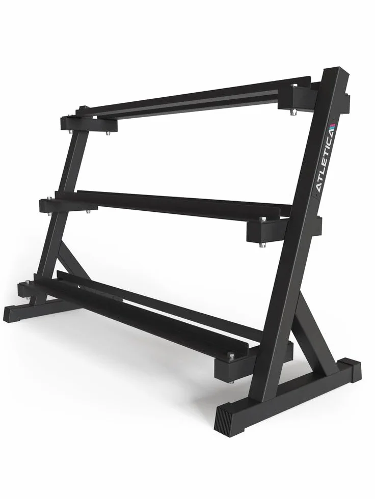ATLETICA HellHound półka na krótkie hantle | Storage Rack | stabilna konstrukcja na maks. 22 krótkie hantle | dostosowane do dużych ciężarów | mała głębokość