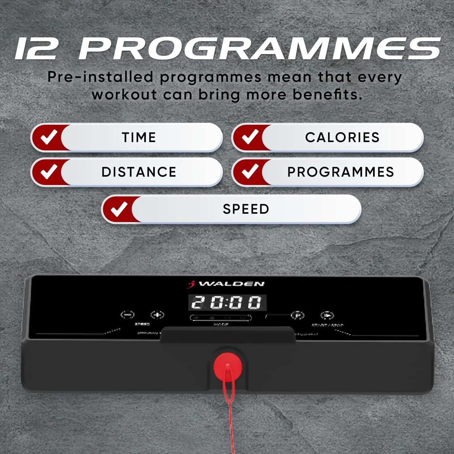 Elektryczna bieżnia składana do domu 1-2,5 KM 12 zaprogramowanych programów wyświetlacz LCD 1-10 km/h F2800DE