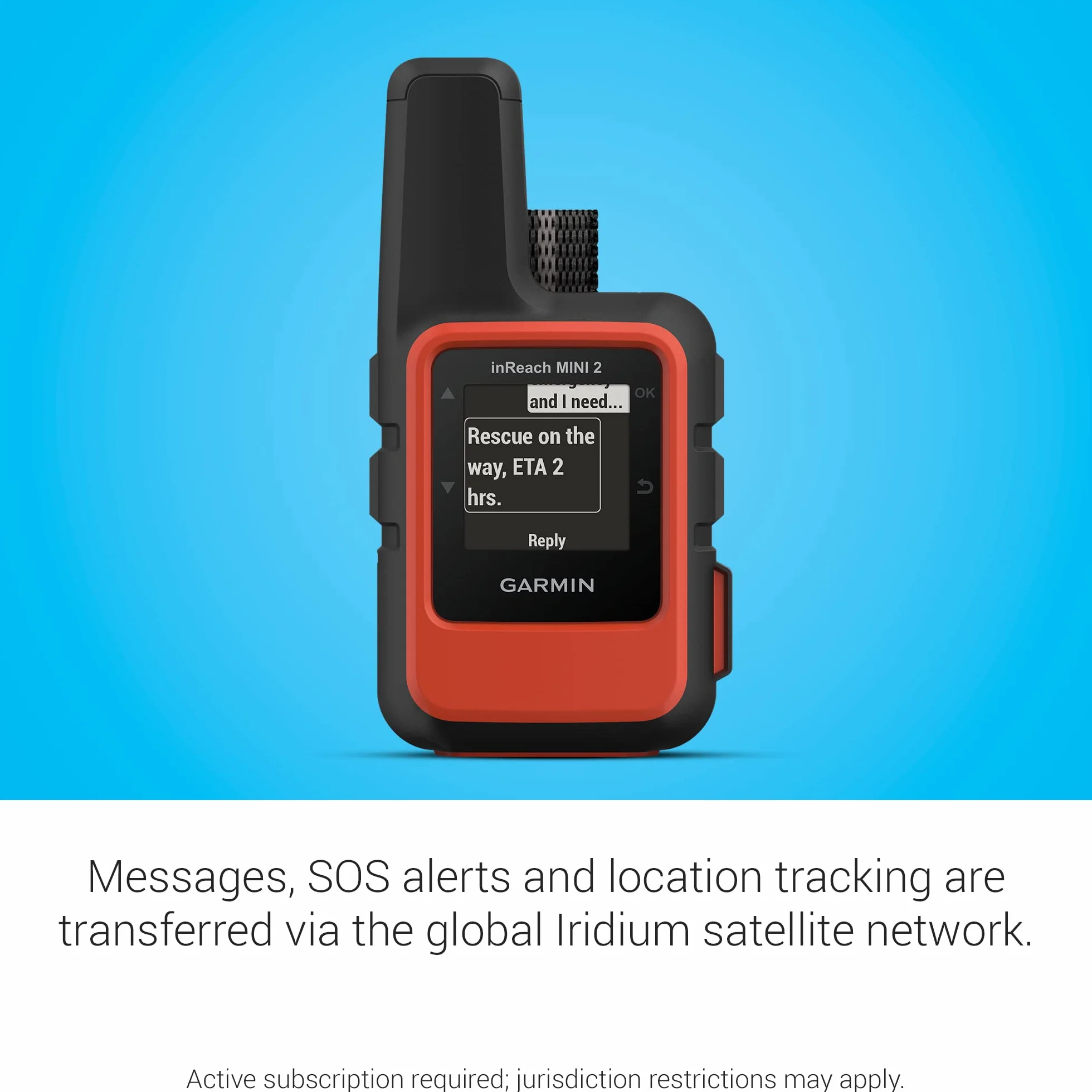 Garmin inReach Mini 2, lekki i kompaktowy komunikator satelitarny, ręczny komunikator turystyczny, pomarańczowy - 010-02602-00